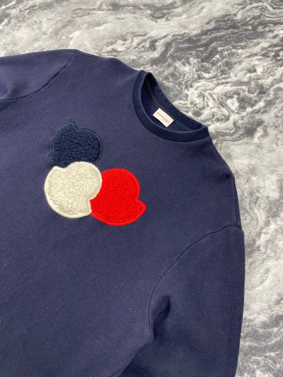 Moncler Moncler Maglia Girocollo Sweatshirt Big Logo Men Size XL Size US XL / EU 56 / 4 - 2 Thumbnail