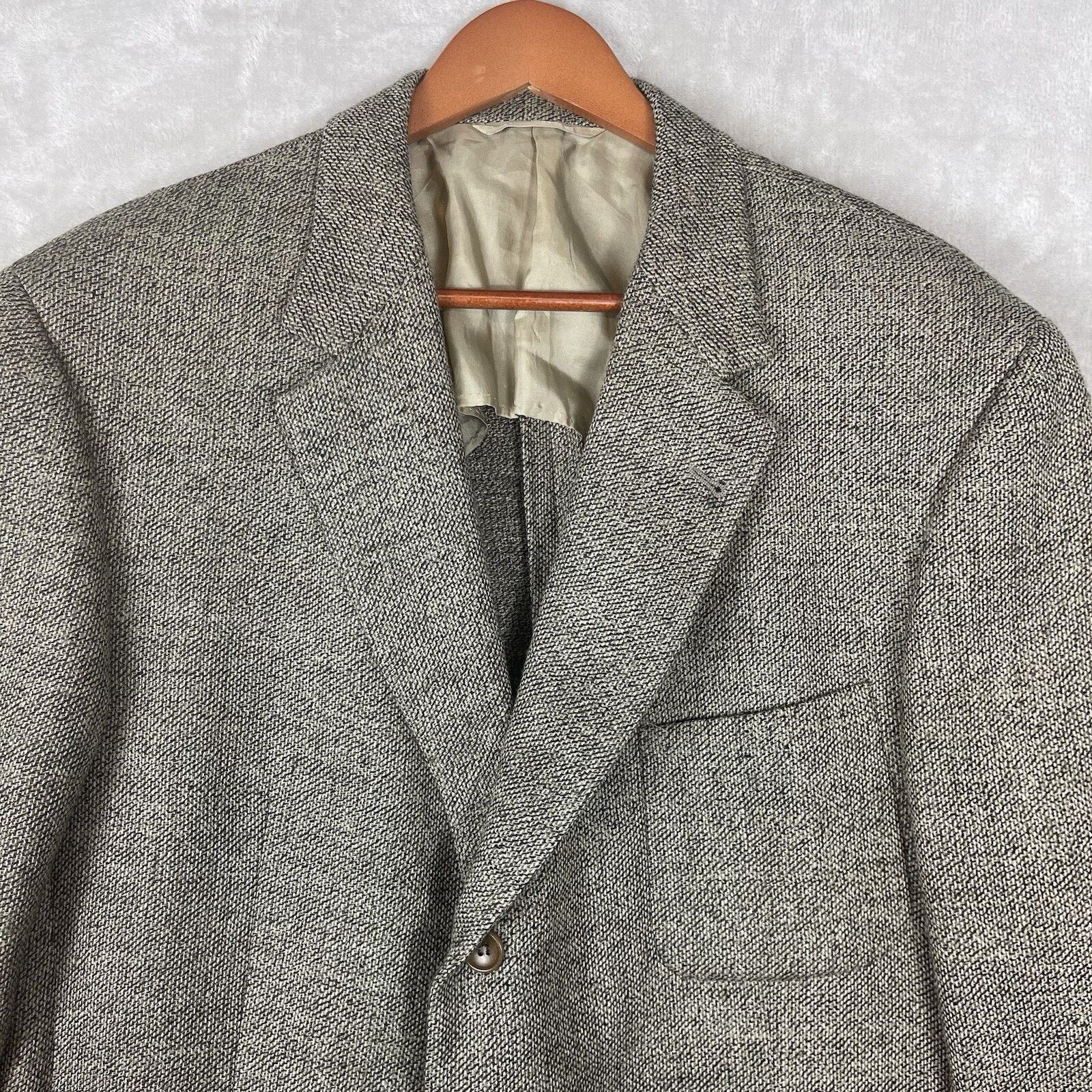 Hickey Freeman Hickey Freeman Design 100% Wool Blazer USA Made 46" Long Size 46L - 2 Thumbnail