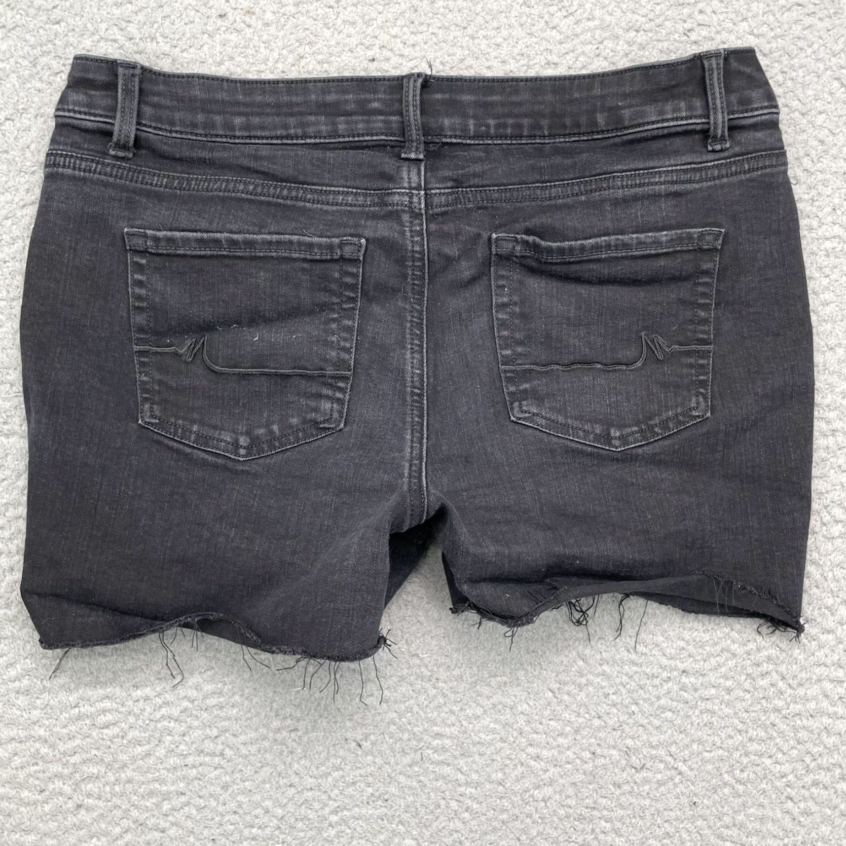 Vintage M Jeans Shorts Women 36* Raw Slim Y2K Rodeo Grunge 90s Retro Skater Biker Denim Size 25" / US 0 / IT 36 - 7 Thumbnail