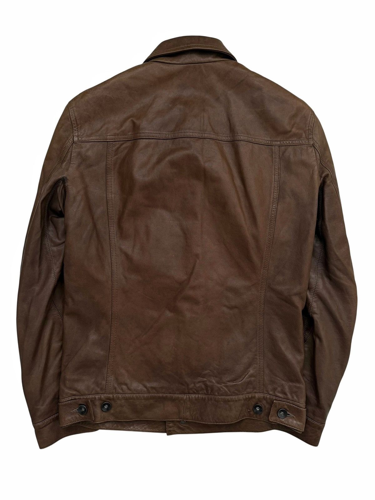 Rick Owens DNA Dust Olmar Mitra Era Trucker Leather Lamb Jacket Size US M / EU 48-50 / 2 - 2 Thumbnail