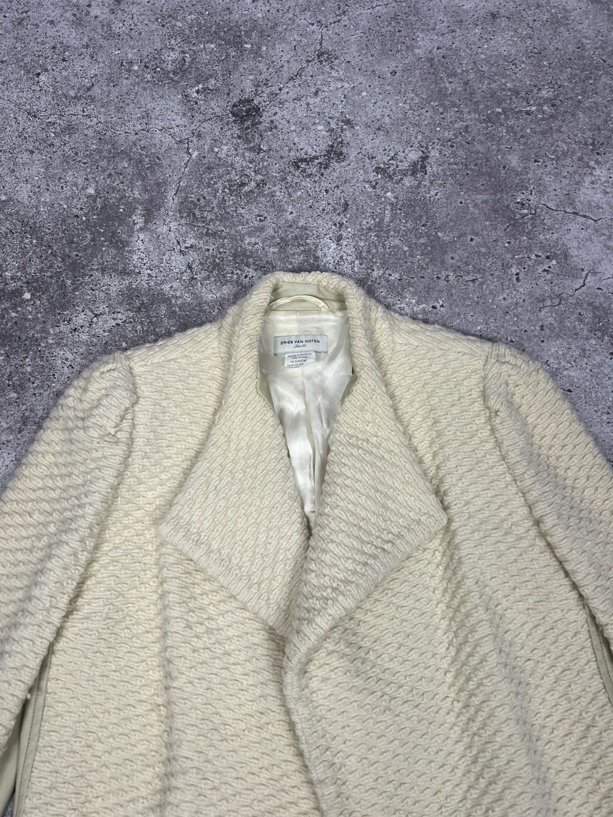 Dries Van Noten Dries Van Noten Wool Leather Blazer Jacket Size S / US 4 / IT 40 - 4 Thumbnail