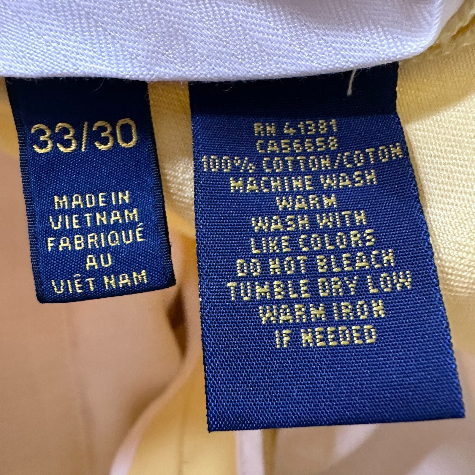 Polo Ralph Lauren Polo Ralph Lauren Chino Pants Men 33x30 Yellow Slim NWT New Size US 33 - 6 Thumbnail