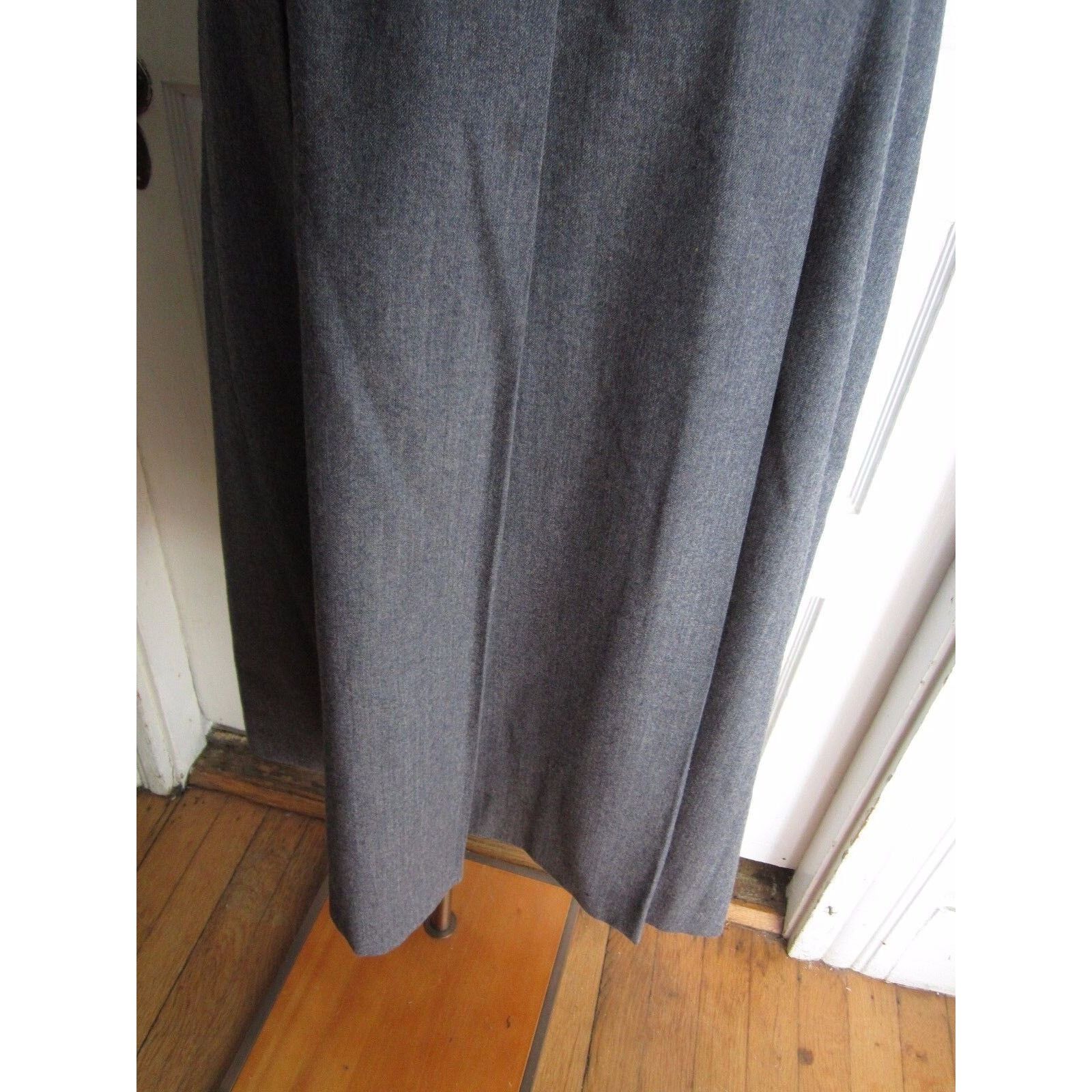 Other Vtg John Meyer Wool Box Side Pleated Midi Skirt Gray 1970s Size 30" / US 8 / IT 44 - 5 Thumbnail