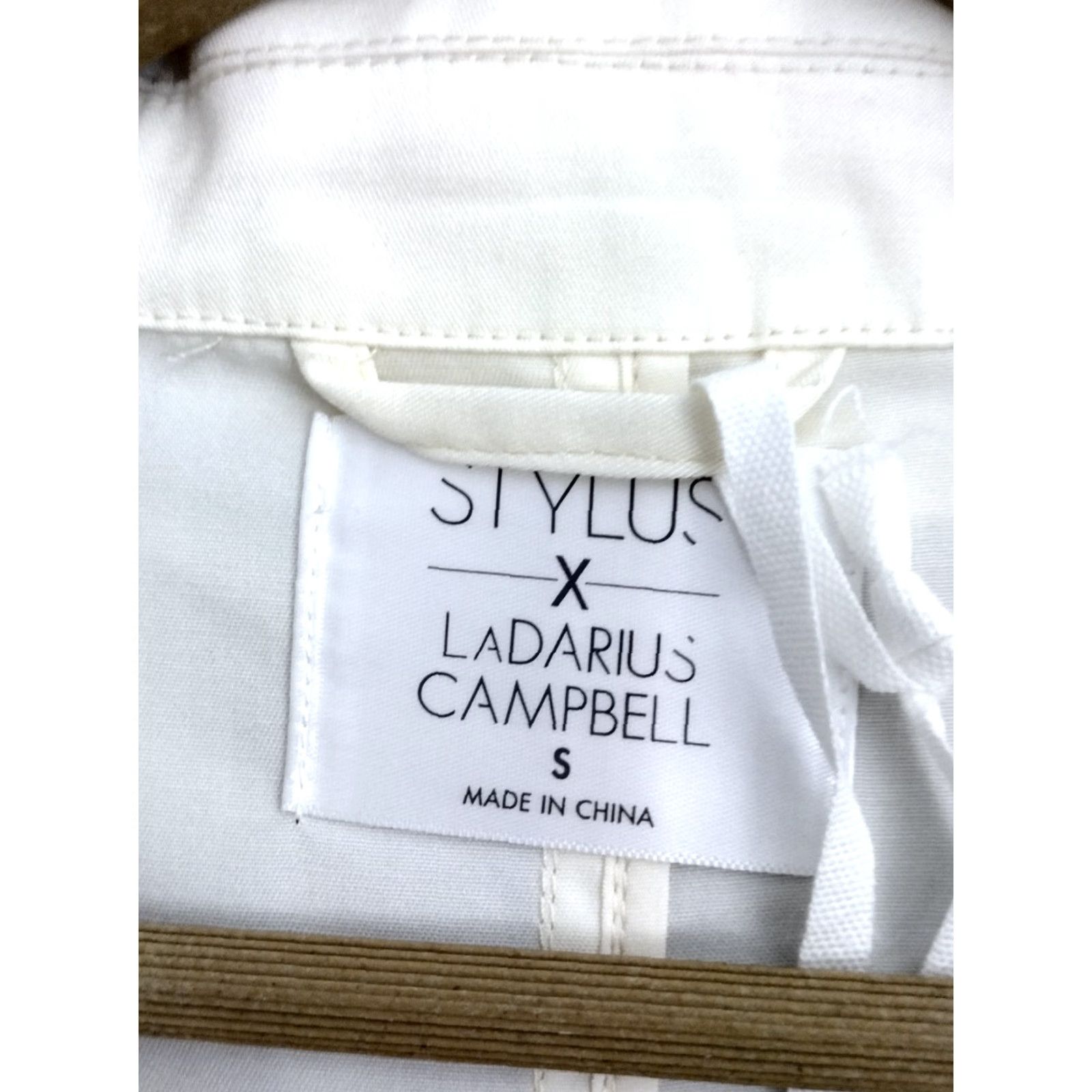 Vintage Stylus Trench Coat Men's S/M Ivory Polyester Blended Fabric Pockets Button Long Coat Style: Trench Coat Size US S / EU 44-46 / 1 - 5 Thumbnail