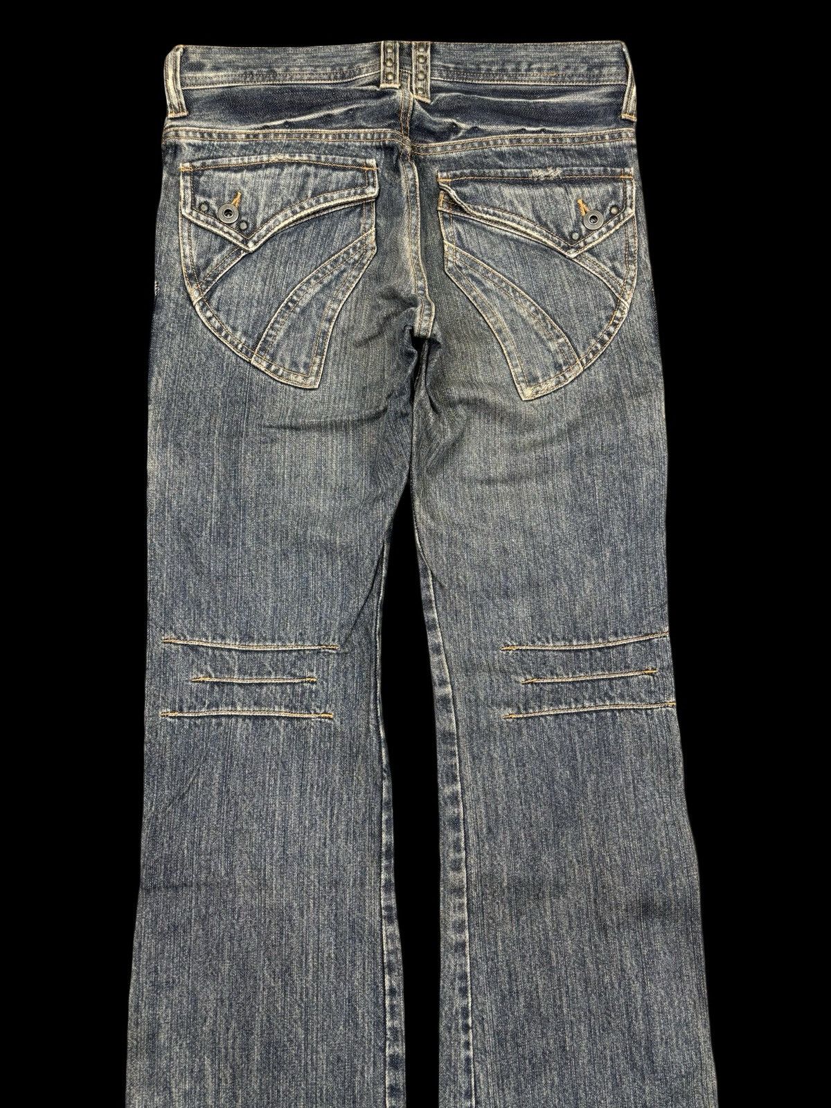 Japanese Brand 💥SUPER FLARE💥EDGE RUPERT Multipocket Flare Punk Jeans F701 Size US 29 - 12 Thumbnail
