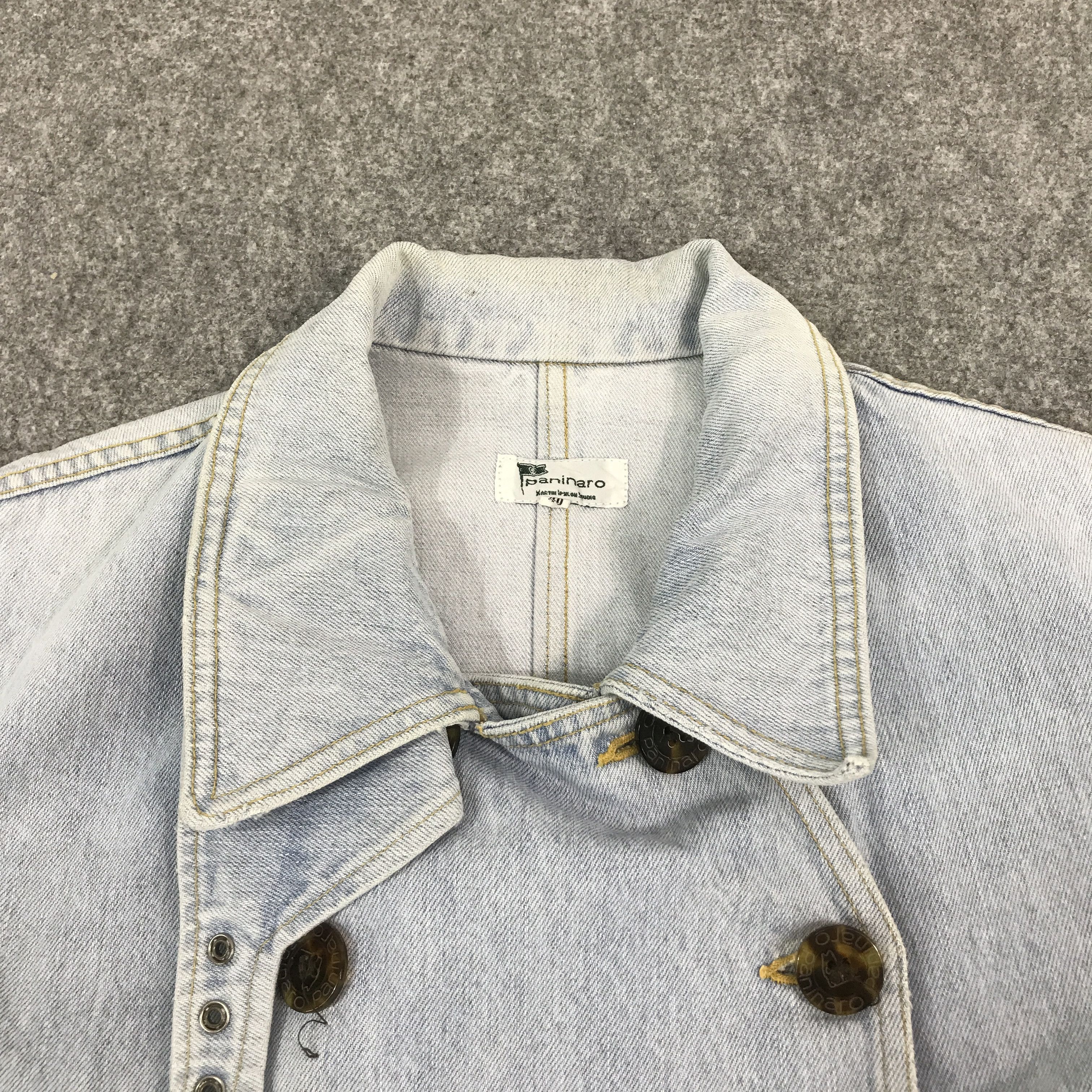 Designer × Japanese Brand JAPAN PANINARO DENIM LIGHT WASH CROPPED JACKET Size US L / EU 52-54 / 3 - 7 Thumbnail