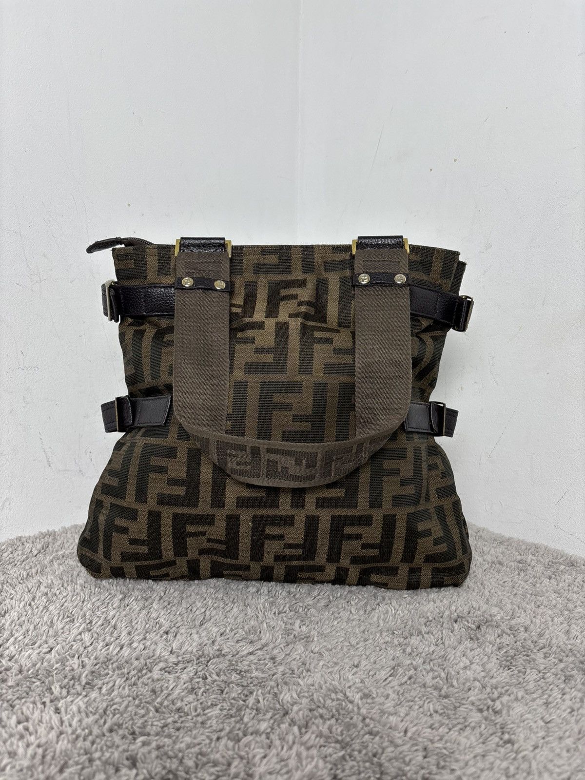 Fendi Fendi Hand Bag Zucca Monogram Vintage Very rare ❤️‍🔥 Size ONE SIZE - 9 Thumbnail