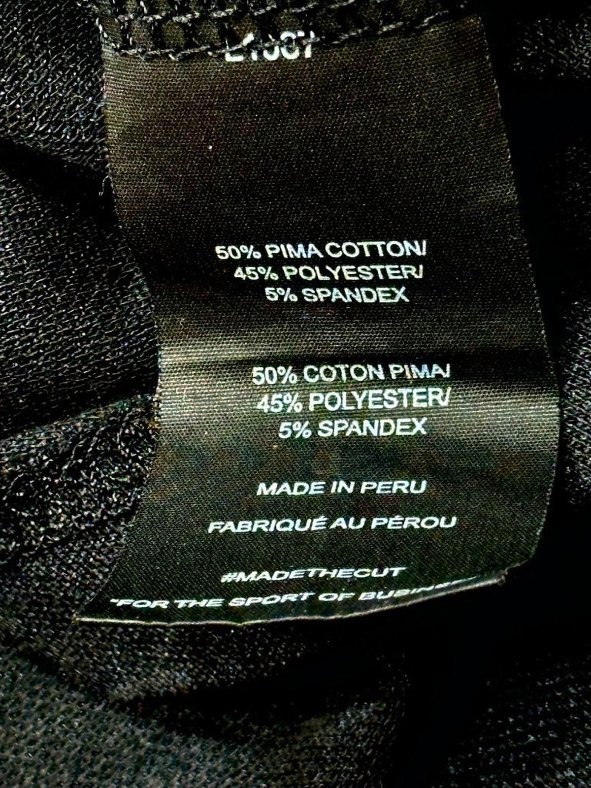 Xlarge X Cuts 1/4 Button Cotton/Poly/Spandex Polo Shirt Black Men L Size US L / EU 52-54 / 3 - 6 Thumbnail