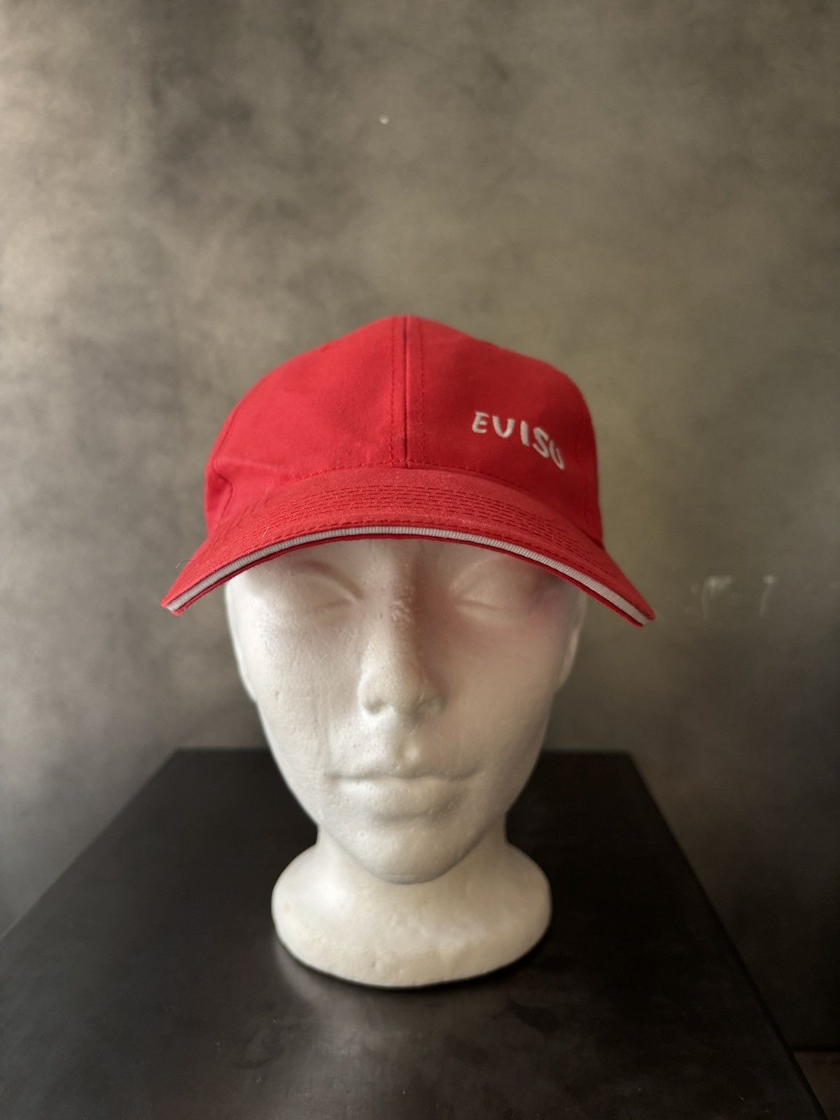 Vintage Vintage Evisu Style Hat Custom 2000s Baseball Cap Velcro Red Size ONE SIZE - 6 Thumbnail