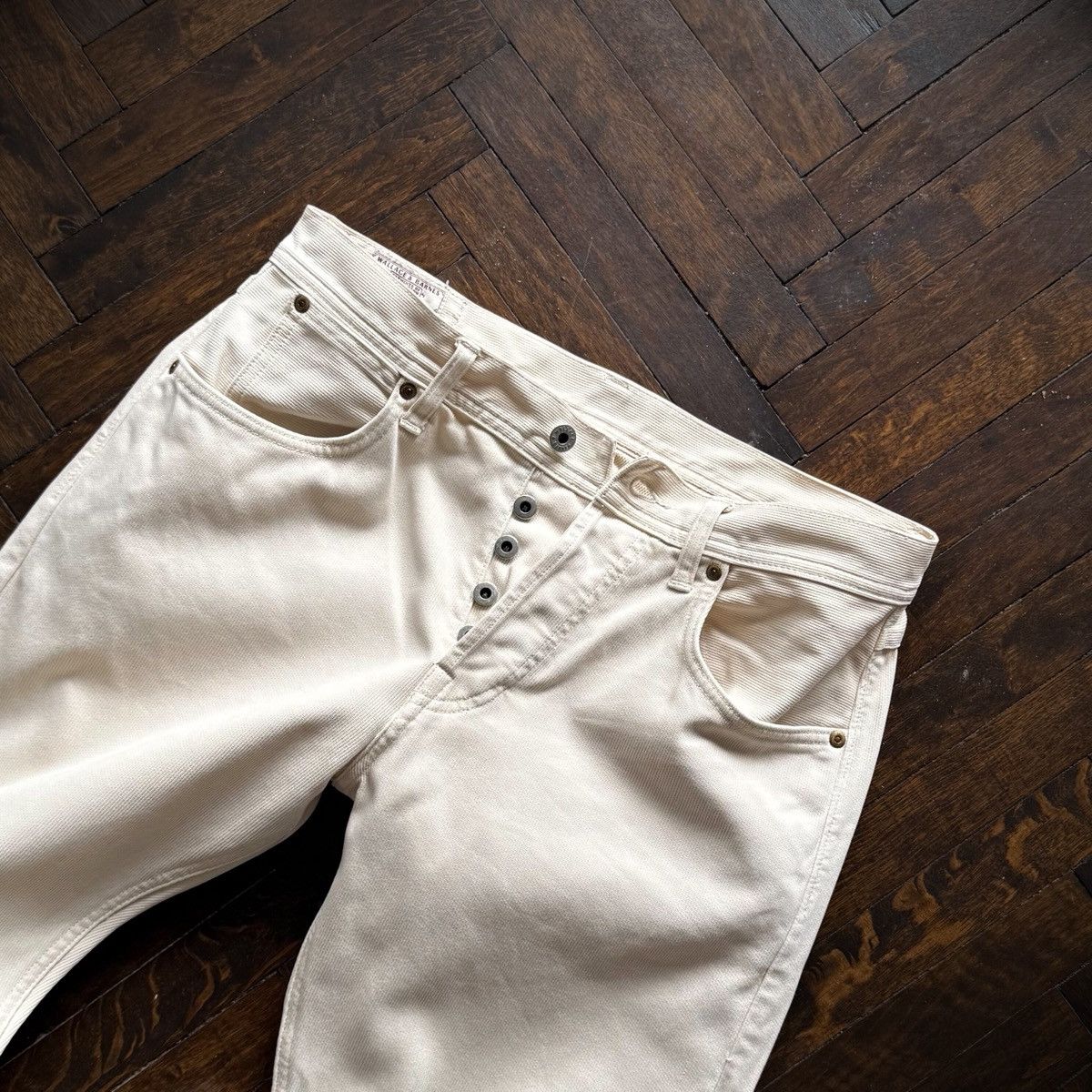 Wallace & Barnes J.Crew Wallace & Barnes Mens Slim Corduroy Pants Beige Jeans Size US 32 / EU 48 - 4 Thumbnail