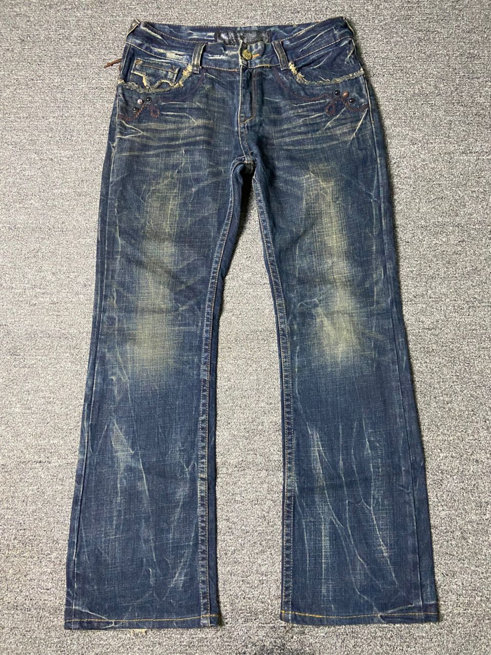 Japanese Brand 🔥Vintage RED PEPPER Distressed Denim Jeans🔥 (136) Size US 32 / EU 48 - 2 Thumbnail
