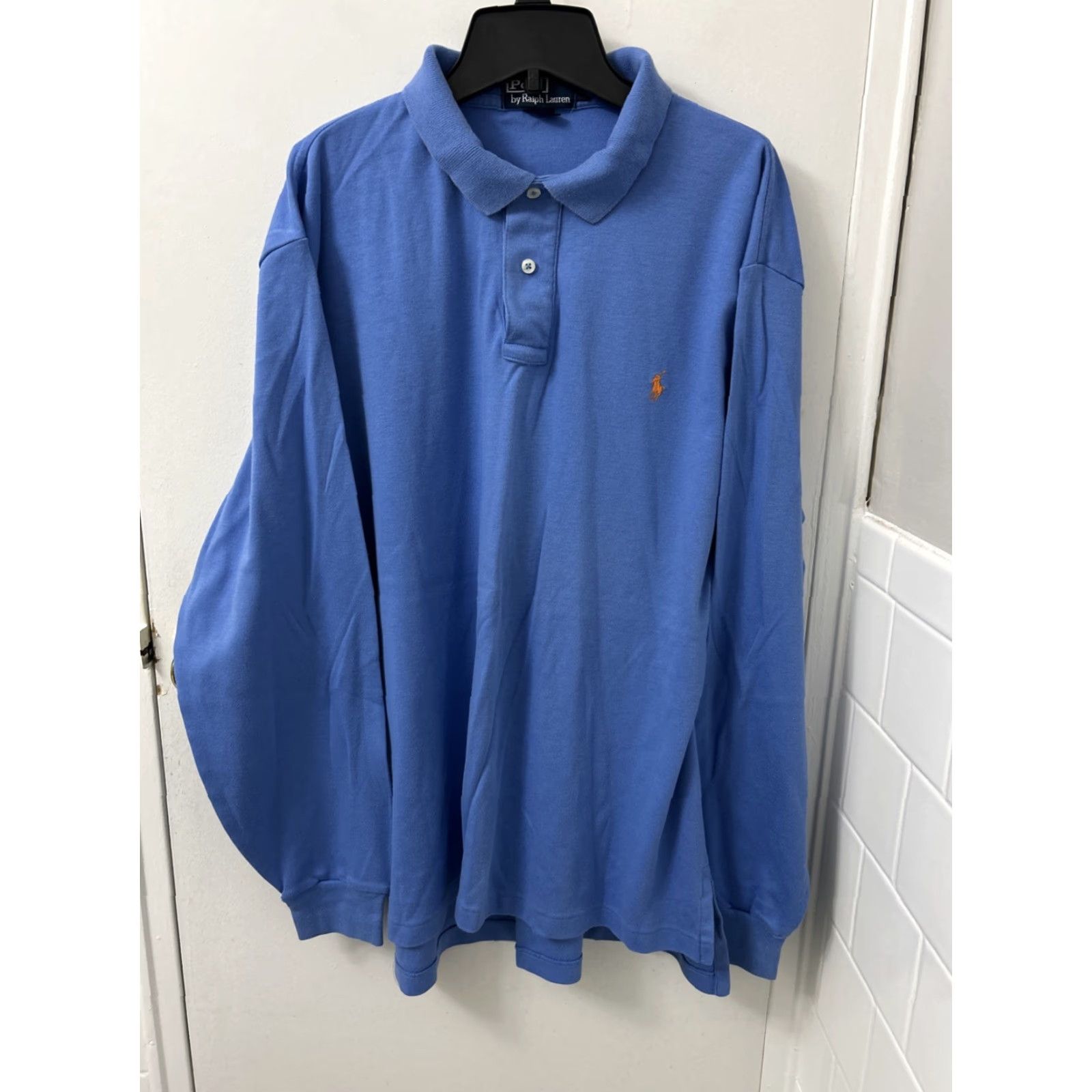 Polo Ralph Lauren VINTAGE Polo Ralph Lauren Shirt Mens Large Blue 100% Cotton Orange Pony L/S Polo Ralph Lauren Shirt Mens Large Blue 100% Cotton Orange Pony L/S Size US L / EU 52-54 / 3 - 2 Thumbnail