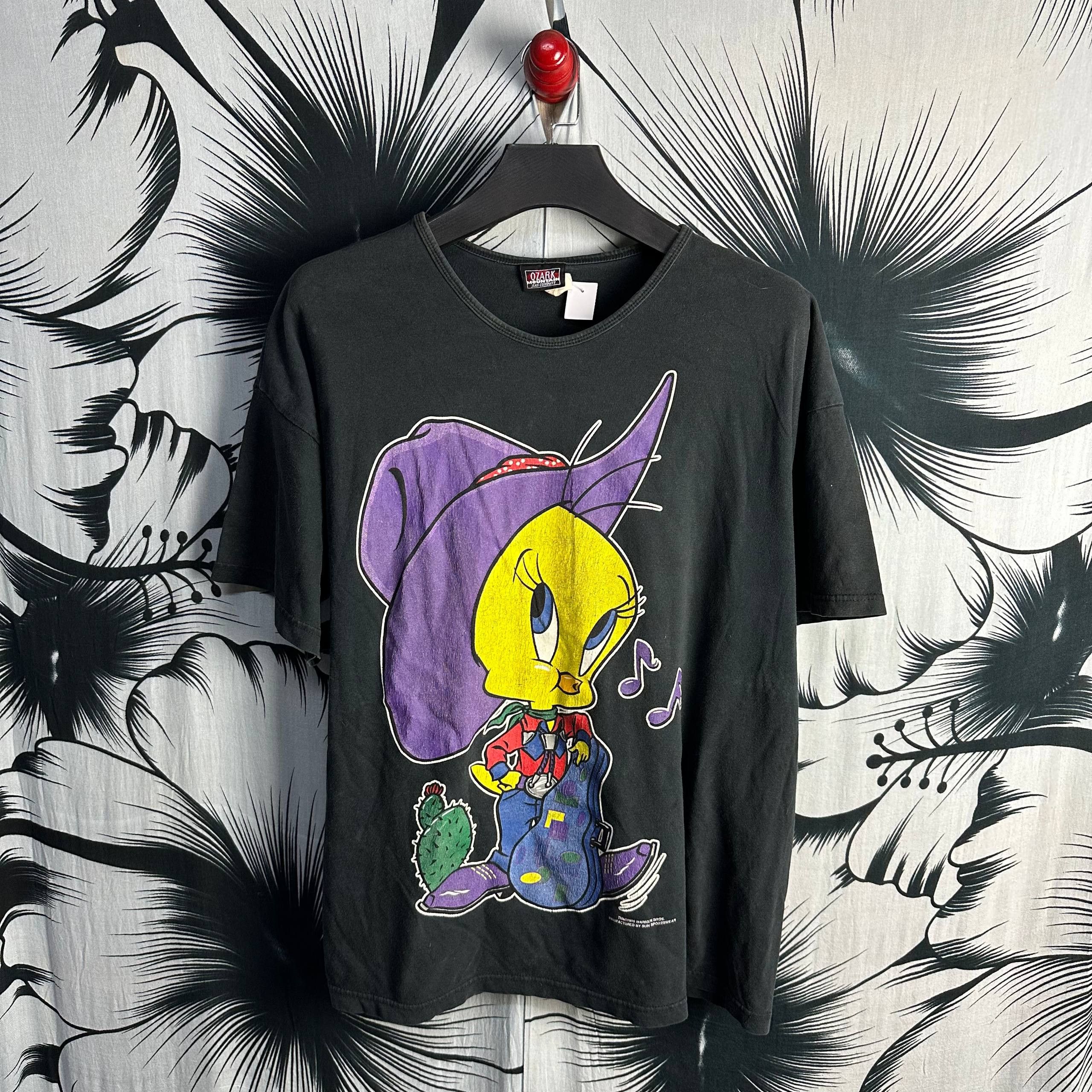 Vintage × Warner Bros 1990s Tweety Gangster T-shirt (Looney Tunes 
