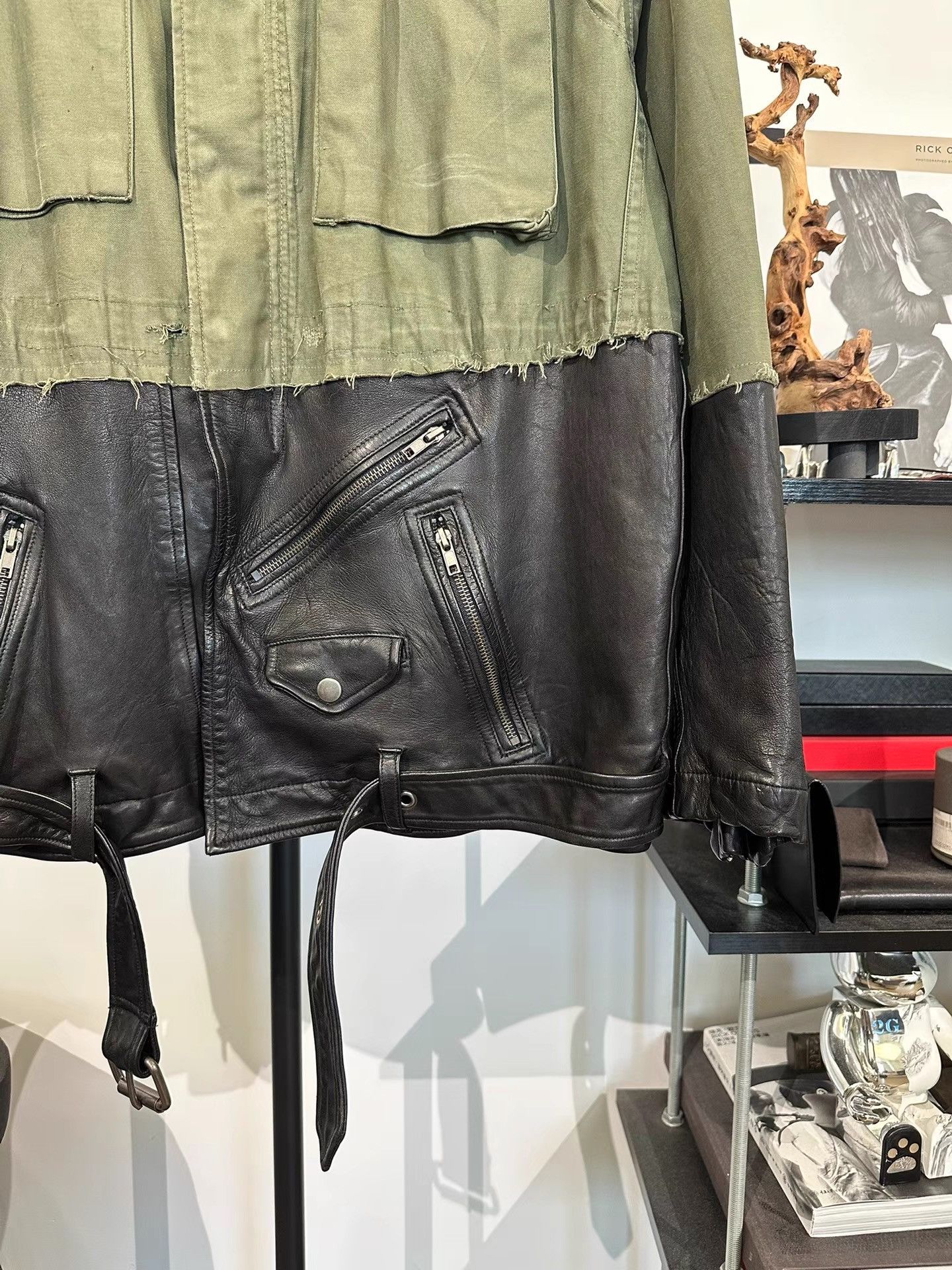 Greg Lauren Greg Lauren GL Leather Spliced Work Jacket K35 Size US L / EU 52-54 / 3 - 6 Thumbnail