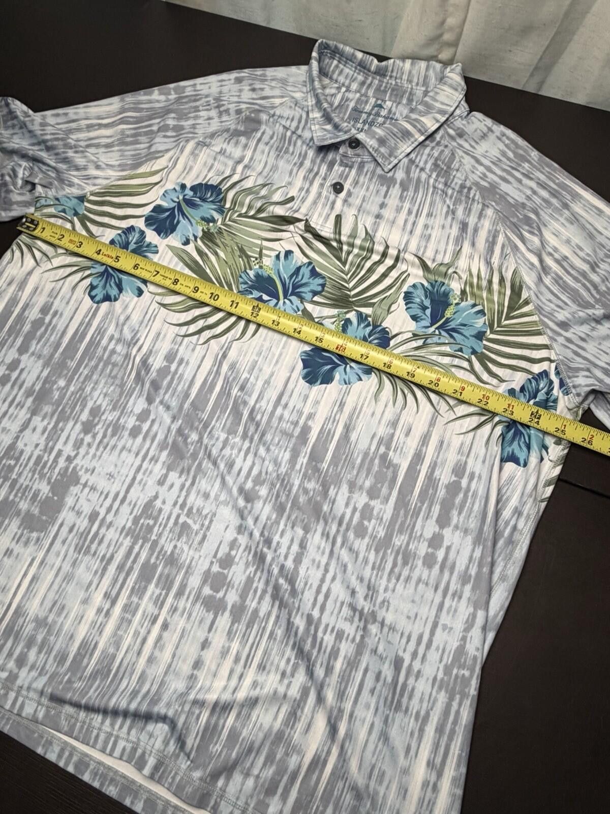 Tommy Bahama Tommy Bahama IslandZone Men’s XXL Blue Hawaiian Floral Polo Size US XXL / EU 58 / 5 - 5 Thumbnail