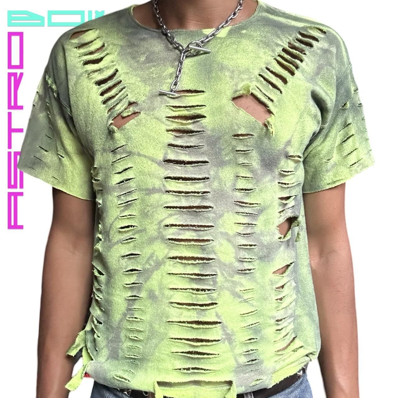 Fruit Of The Loom ASTROBOI* BRAT GREEN SHORT SLEEVE TIE DYE SWEATSHIRT _ LARGE Size US L / EU 52-54 / 3 - 2 Thumbnail