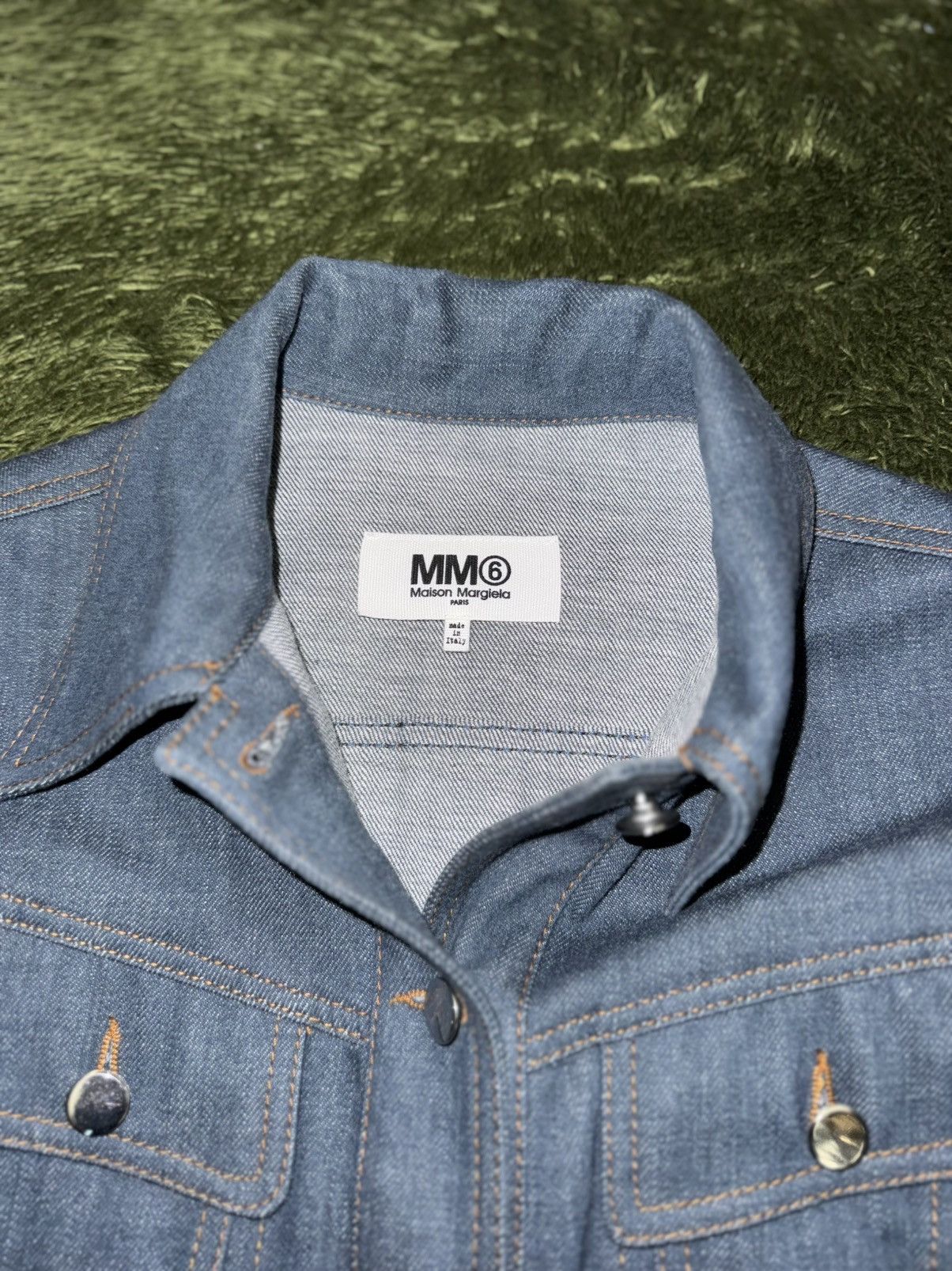 MM6 [36] MM6 Maison Margiela Made in Italy Ruffle Denim Jacket Size S / US 4 / IT 40 - 4 Thumbnail