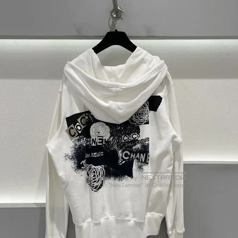 Chanel Chanel Women's White Hooded Jacket L Size . Size L / US 10 / IT 46 - 2 Thumbnail