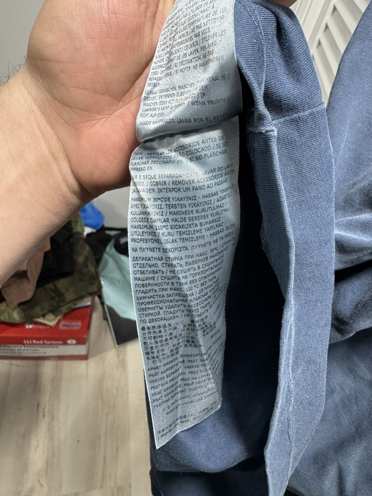 Maison Margiela Mason Margiela Washed Logo Shirt (Blue) Size US L / EU 52-54 / 3 - 6 Thumbnail