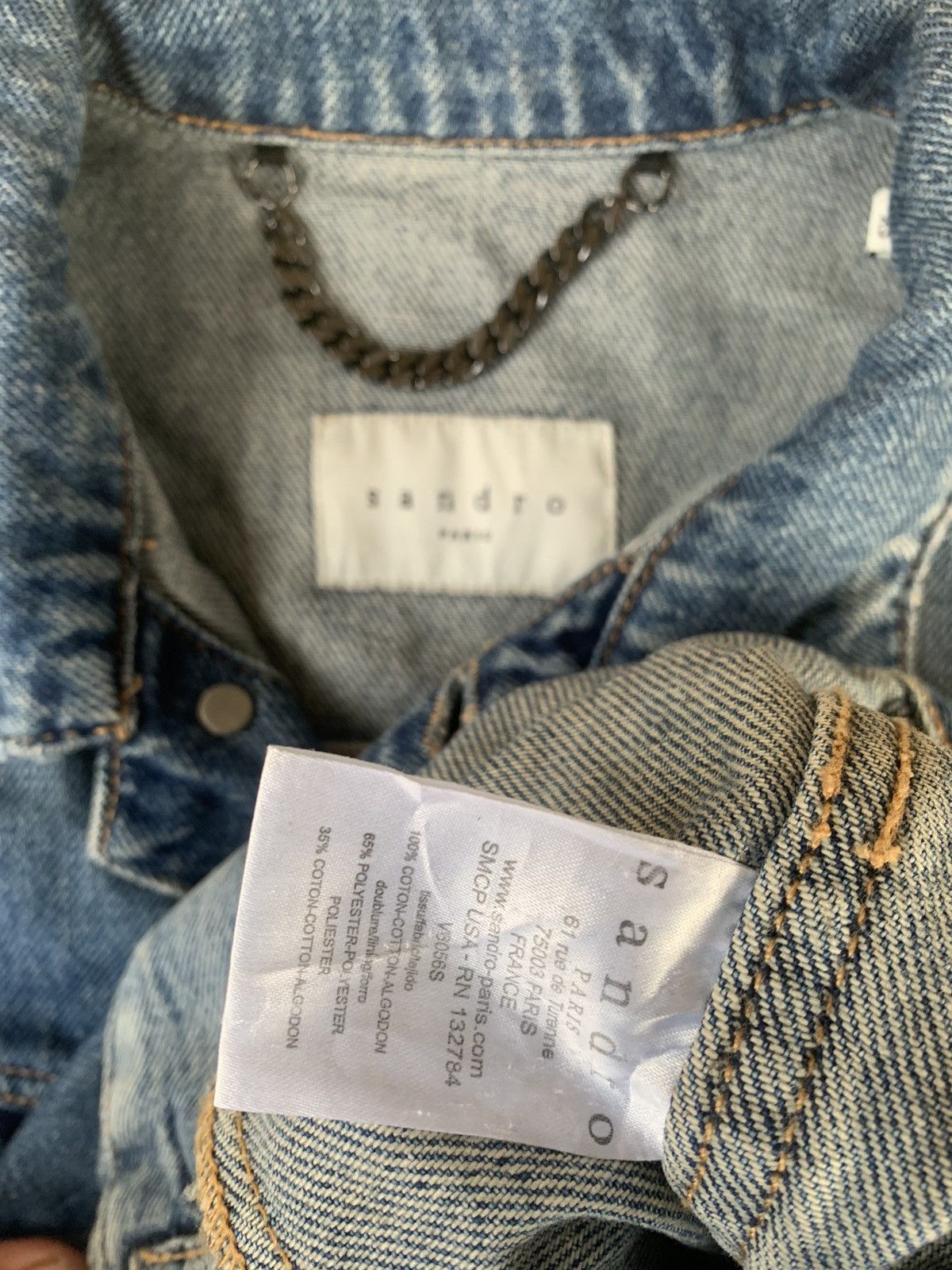 Sandro Sandro trucker denim Size S / US 4 / IT 40 - 6 Thumbnail