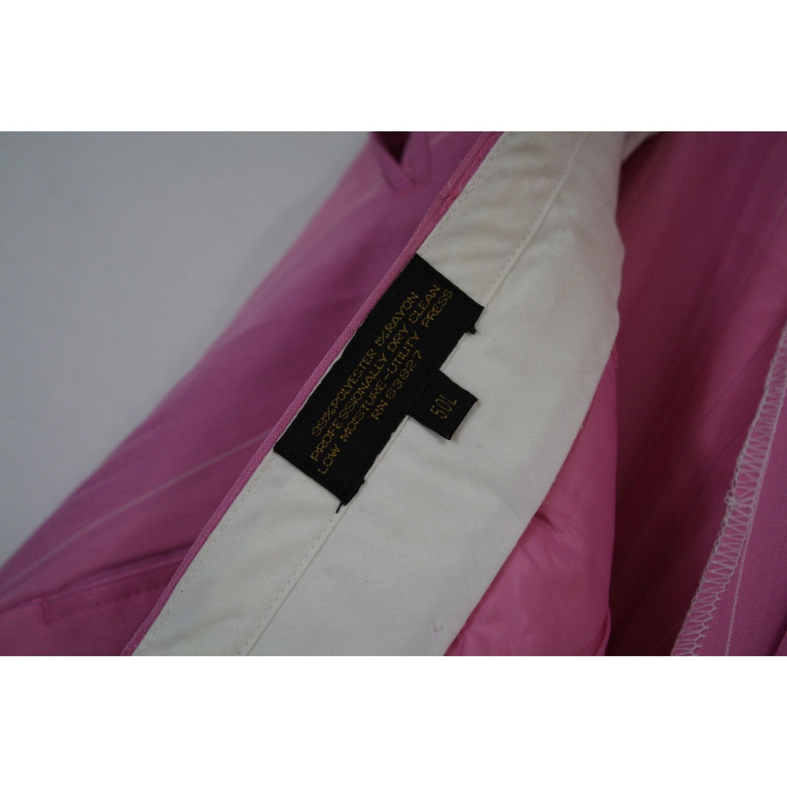 Falcone Vintage Falcone Pink Pinstripe Zoot Suit Mens 58L 46x31 Size 54L - 10 Thumbnail