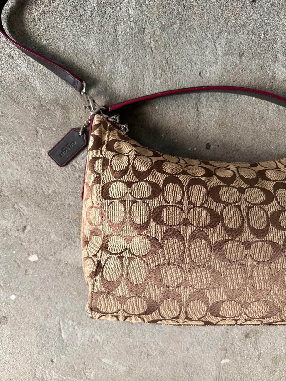Coach Coach 2Way Canvas Hobo Shoulder Bag Beige Size ONE SIZE - 6 Thumbnail