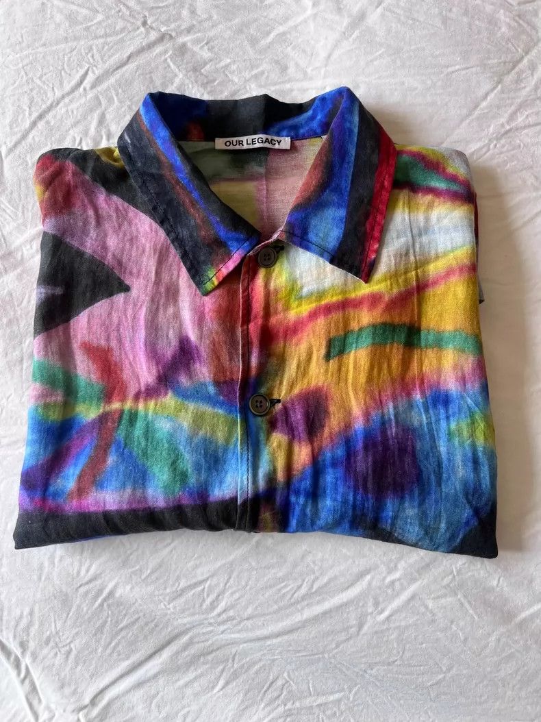 Our Legacy Our Legacy size46 Silk short-sleeved floral shirt Size US S / EU 44-46 / 1 - 4 Thumbnail