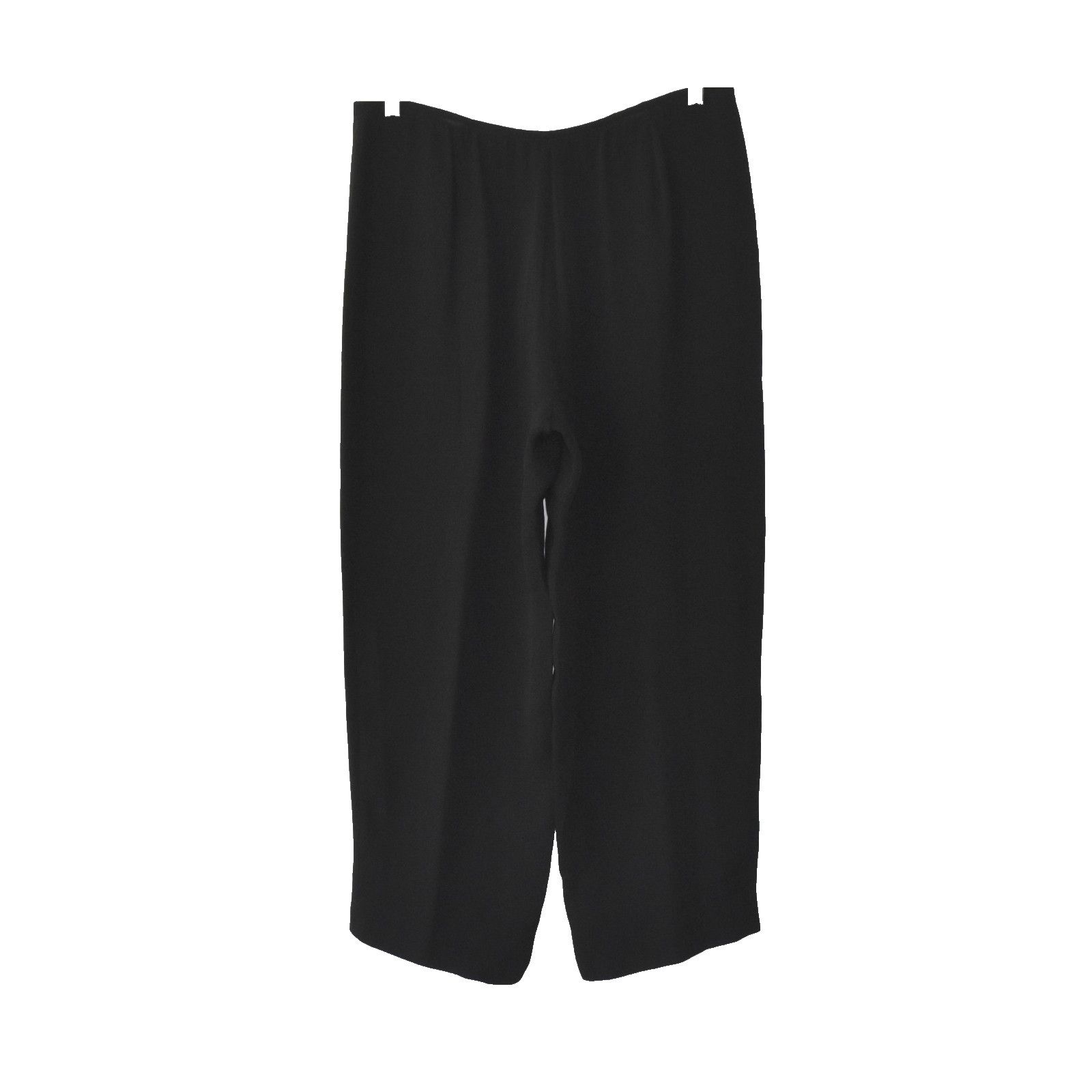 Eileen Fisher EILEEN FISHER Black 100% Silk Zip Fly Trouser Pants Size PL Size 34" / US 12 / IT 48 - 2 Thumbnail