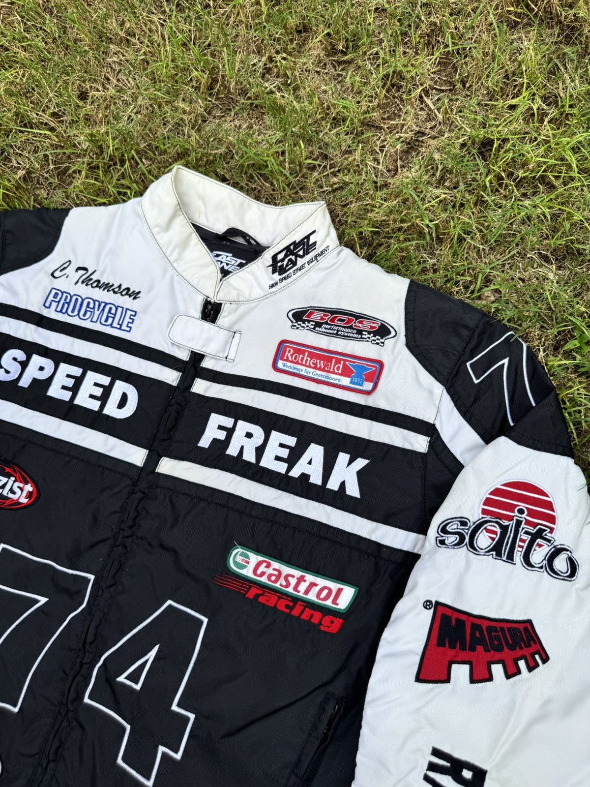 Vintage Vintage Nascar Grand Prix Speed Rider Team Racing Jacket Size US L / EU 52-54 / 3 - 4 Thumbnail