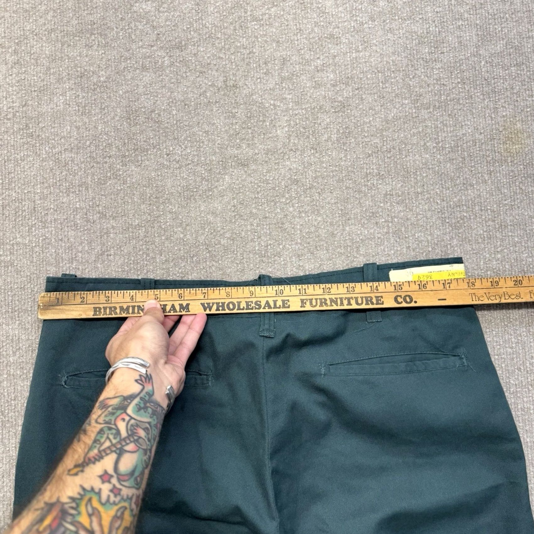 Vintage VINTAGE Chino Pants Mens 36x29 Workwear Zip Fly USA Made Green Talon Pants Size US 36 / EU 52 - 6 Thumbnail