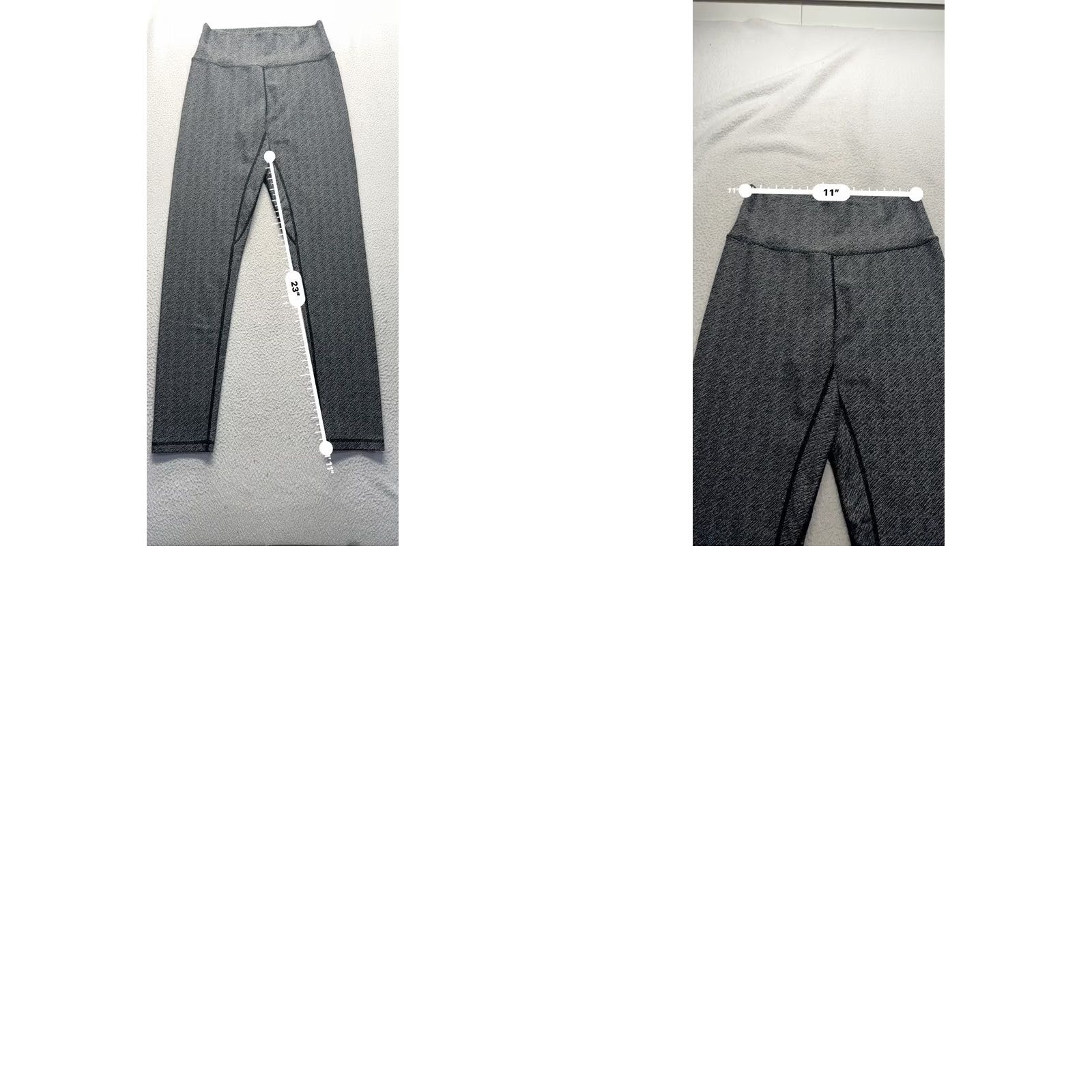 Vintage P'tula Leggings High-Waisted Heathered Gray Nylon/Spandex L Women Gray Leggings Gym & Training Womens L Size 36" / US 14 / IT 50 - 8 Thumbnail