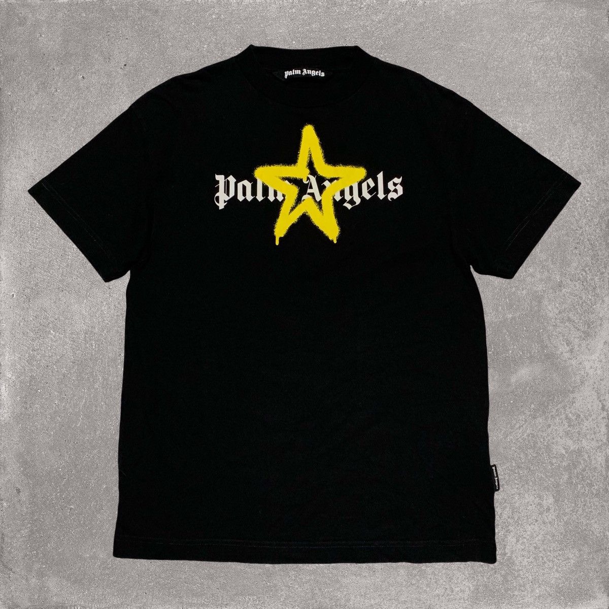 Palm Angels Palm Angels Medium Sprayed Star Black Tee Graffiti Size US M / EU 48-50 / 2 - 1 Thumbnail