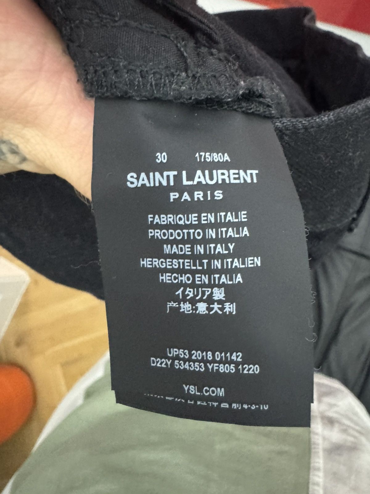 Hedi Slimane × Saint Laurent Paris Saint Laurent Paris D18 Hedi Slimane Black Slim Jeans Luxury Size 30" / US 8 / IT 44 - 4 Thumbnail