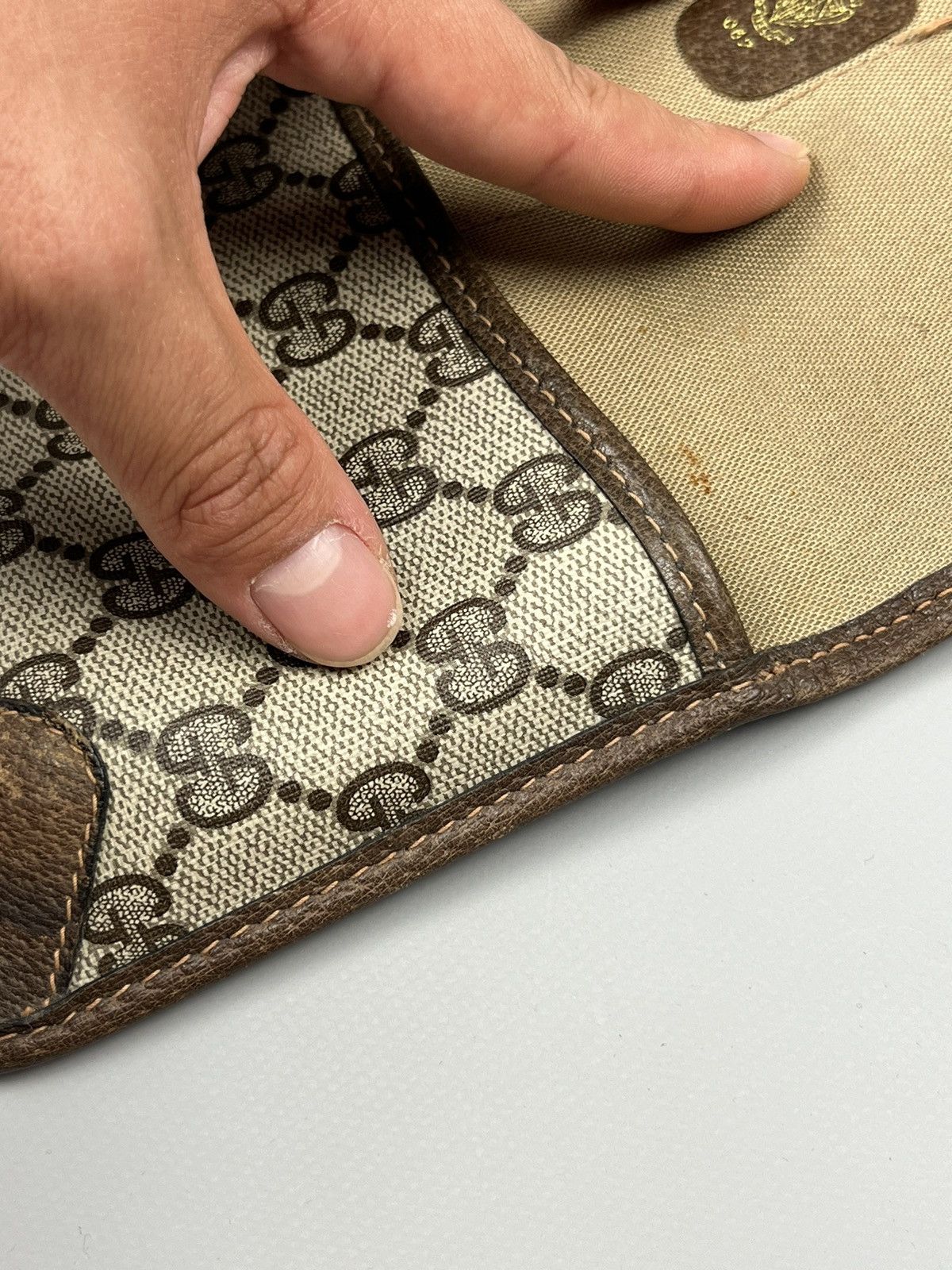 Gucci Vintage GUCCI Monogram Leather Clutch Wallet Bag Size ONE SIZE - 11 Thumbnail