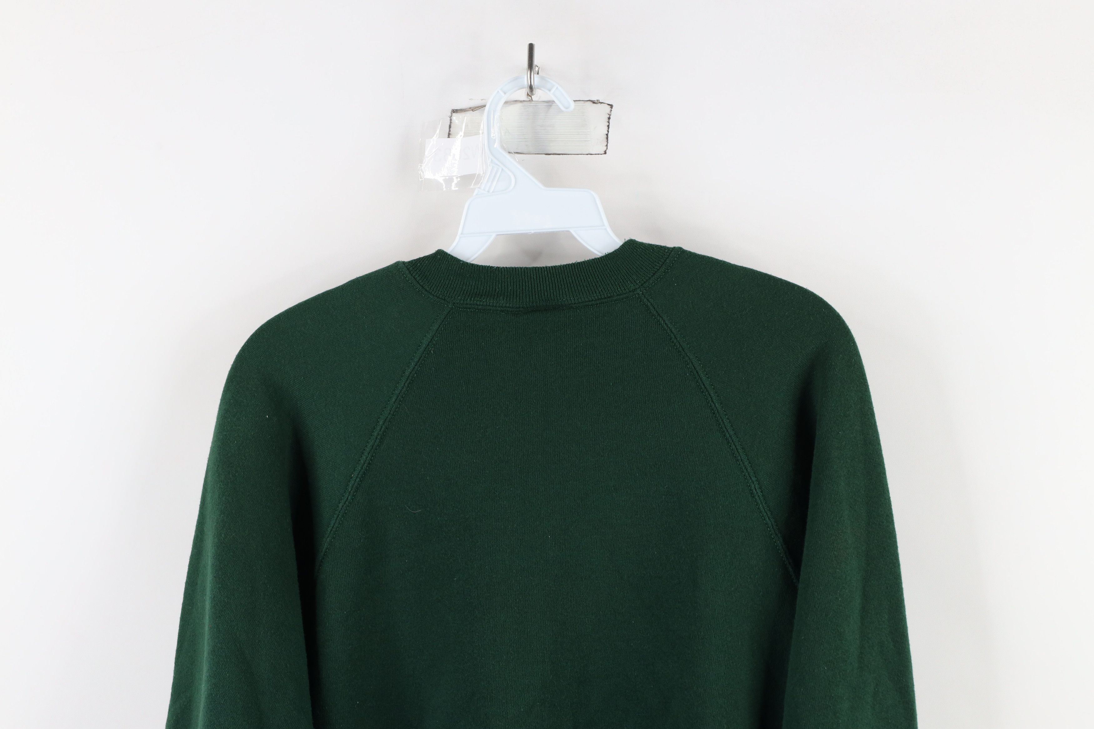 Vintage Vintage 90s Streetwear Blank Crewneck Sweatshirt Green USA Size US XL / EU 56 / 4 - 10 Thumbnail