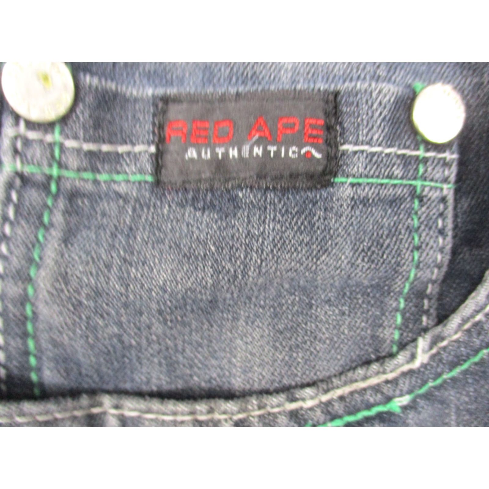 Vintage VINTAGE Red Ape Baggy Jeans 38x33 Jeans Men 90s Grunge Hip Hop Embroidered 5-Pocket Dark Grey/Black RARE Size US 38 / EU 54 - 6 Thumbnail