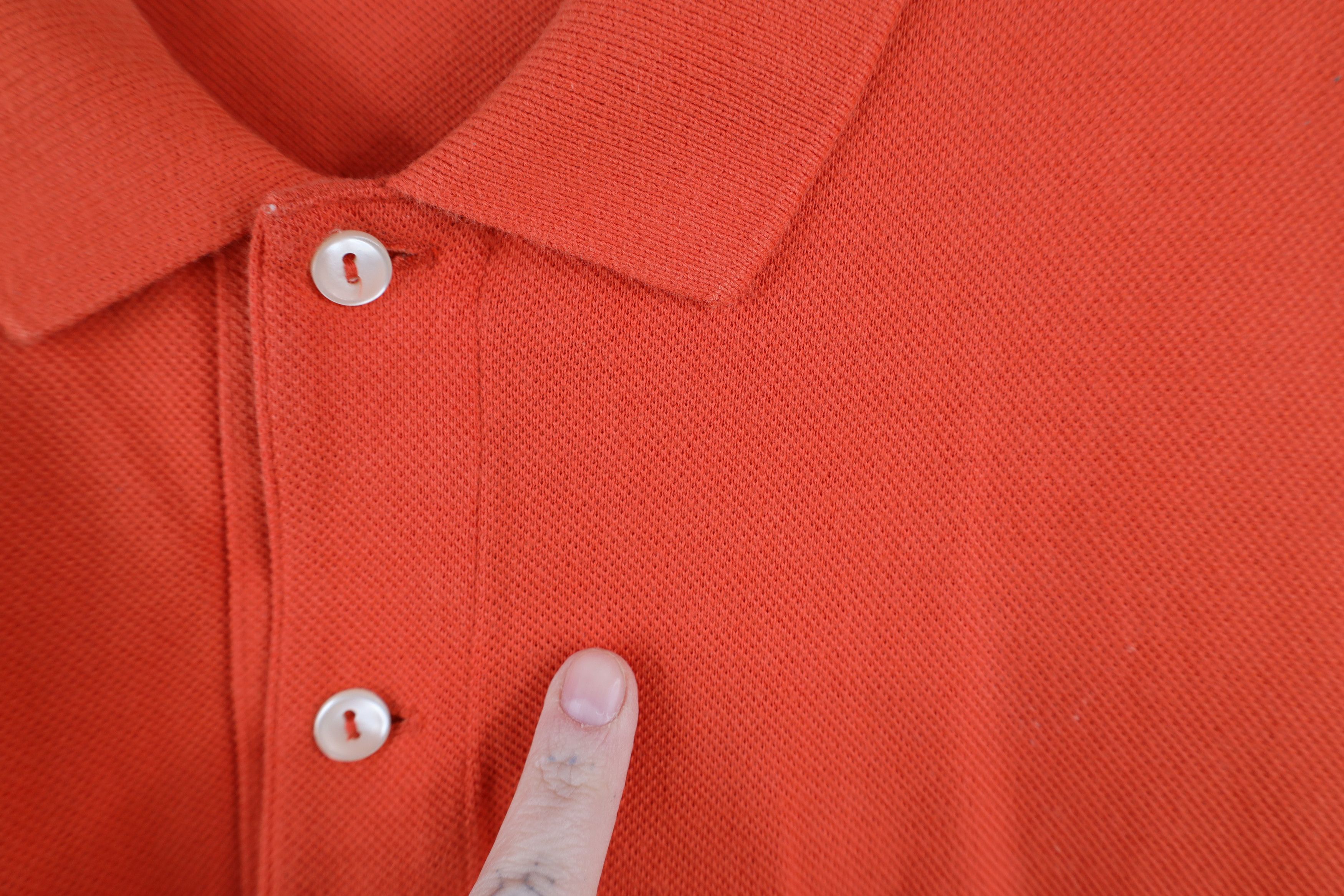 Lacoste × Vintage Lacoste Logo Pique Cotton Knit Collared Polo Shirt Orange Size US XL / EU 56 / 4 - 5 Thumbnail