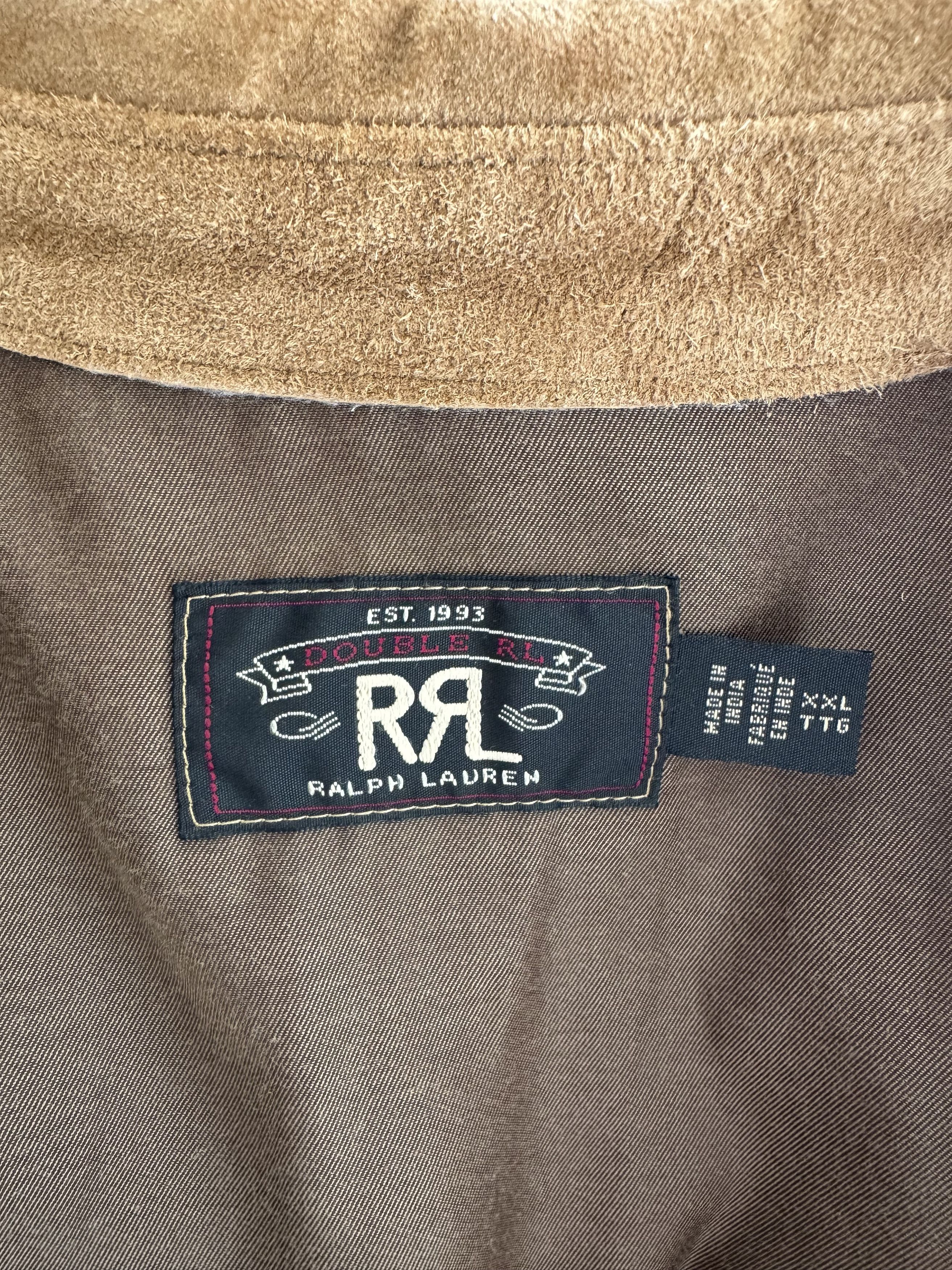 RRL Ralph Lauren Suede Western Shirt Jacket Size US XXL / EU 58 / 5 - 4 Thumbnail