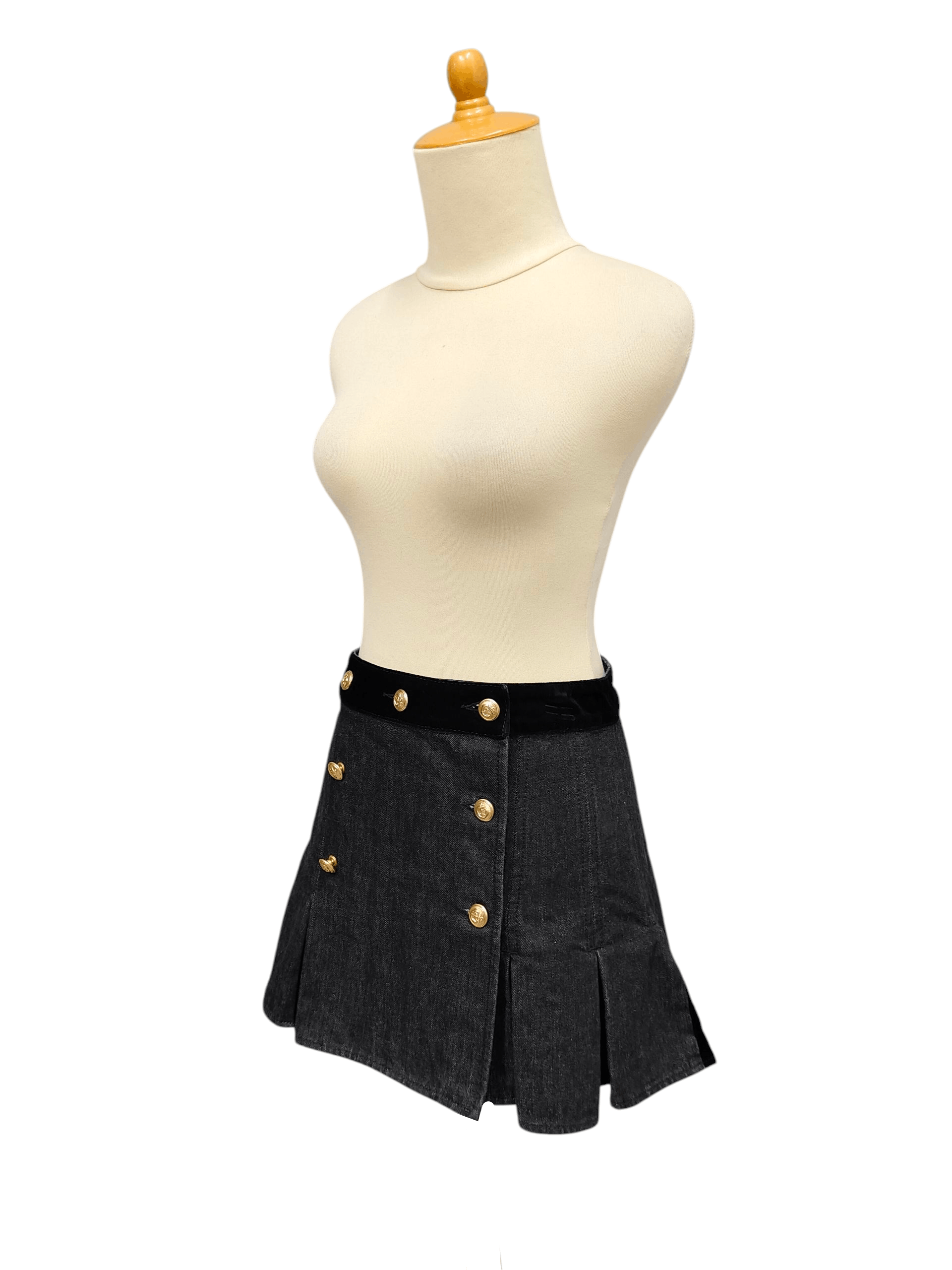 Alexander McQueen Alexander McQueen❤️‍🔥 Military Couture Hybrid Denim Skirt Size 28" / US 6 / IT 42 - 9 Thumbnail
