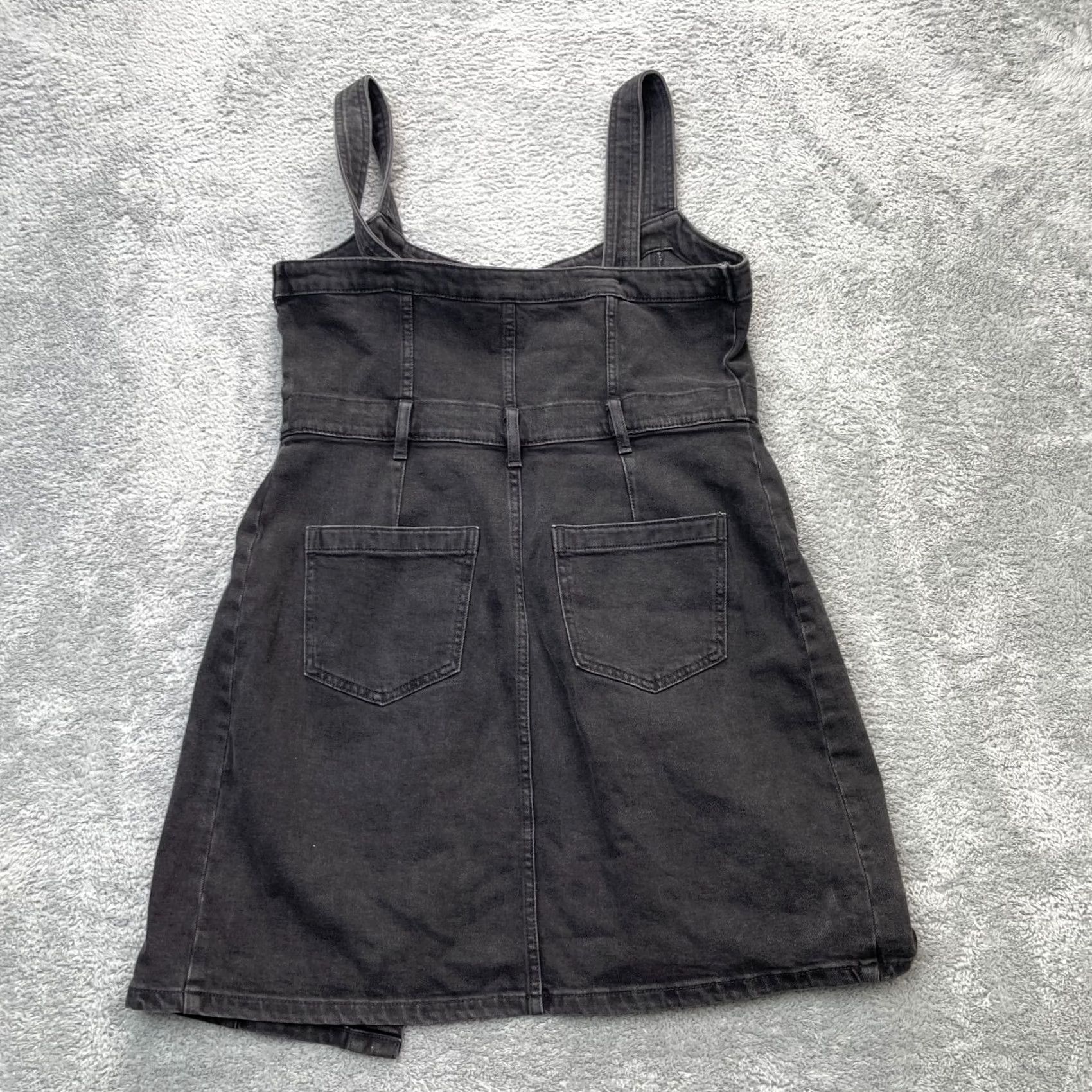 Gap VINTAGE Gap Dress Womens 6P Black Mini Denim Sweetheart Neck Sleeveless Button Front Size M / US 6-8 / IT 42-44 - 2 Thumbnail