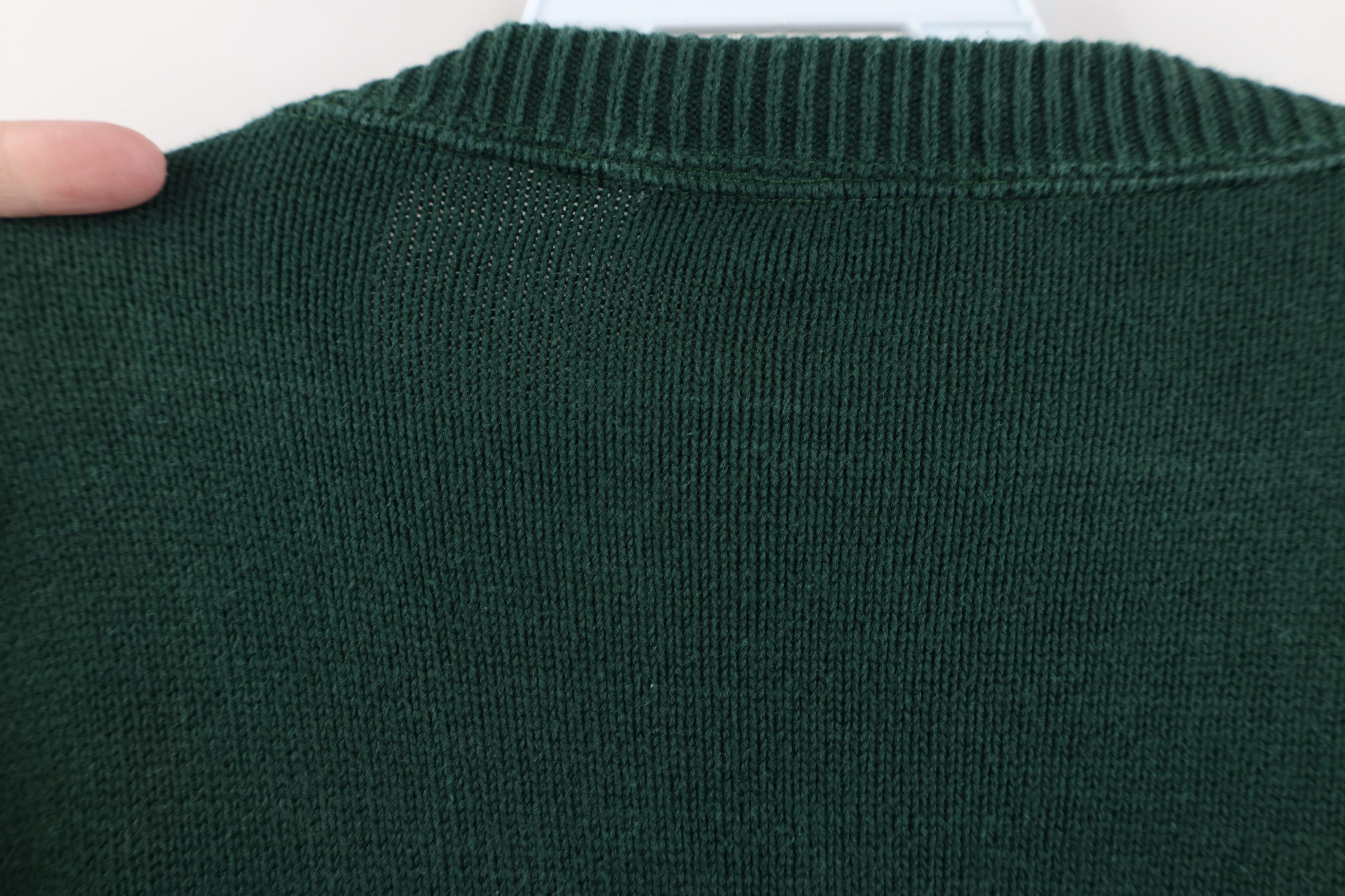 Vintage Vintage 90s Trout Club Fishing Knit Sweater Green USA Size US XXL / EU 58 / 5 - 11 Thumbnail