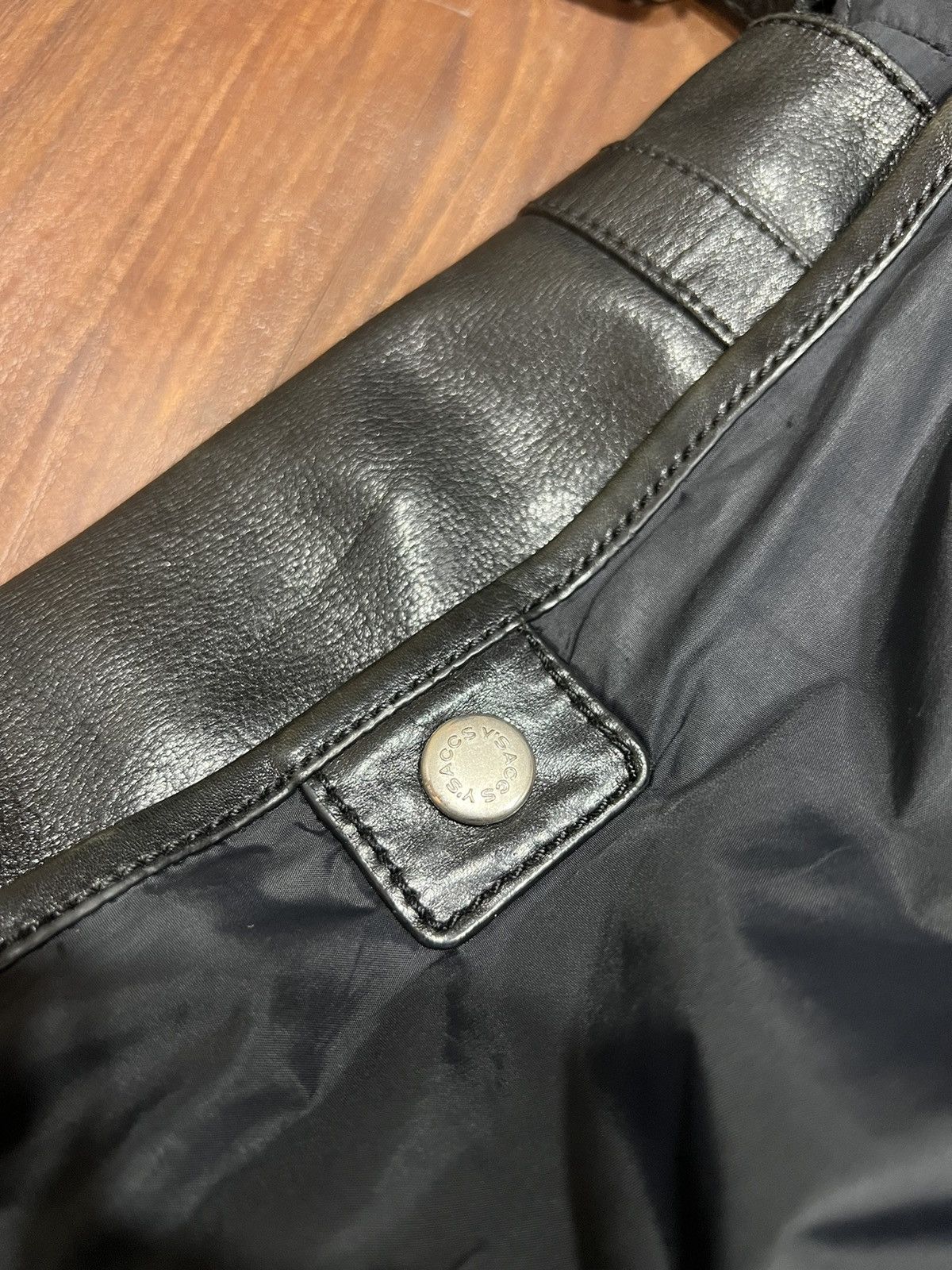 Y's × Yohji Yamamoto YOHJI YAMAMOTO LEATHER NYLON SLING BAG Size ONE SIZE - 7 Thumbnail