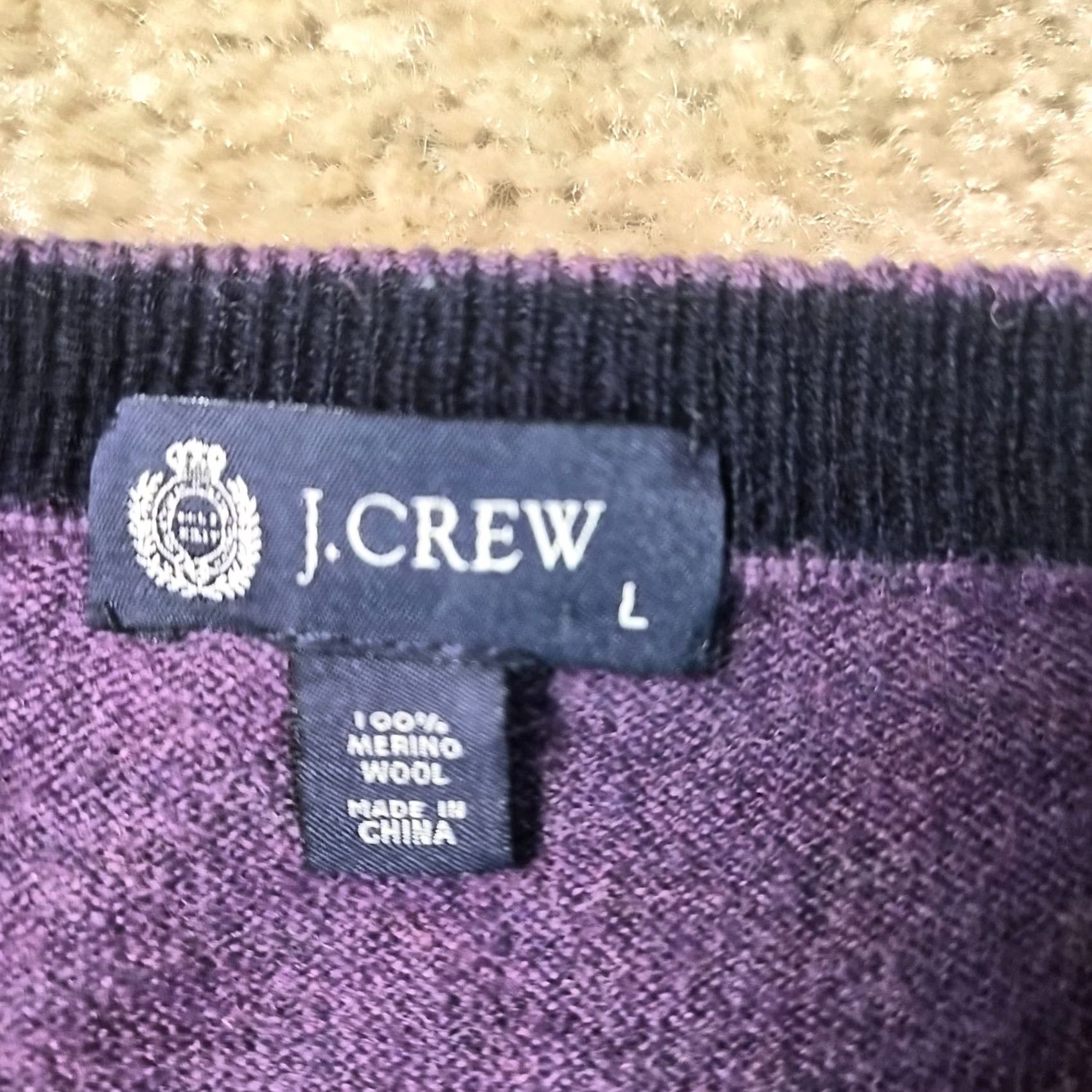 J.Crew J.CREW Mens Sweater - Large Purple Merino Wool Pullover - Size - Classic Size US L / EU 52-54 / 3 - 3 Thumbnail