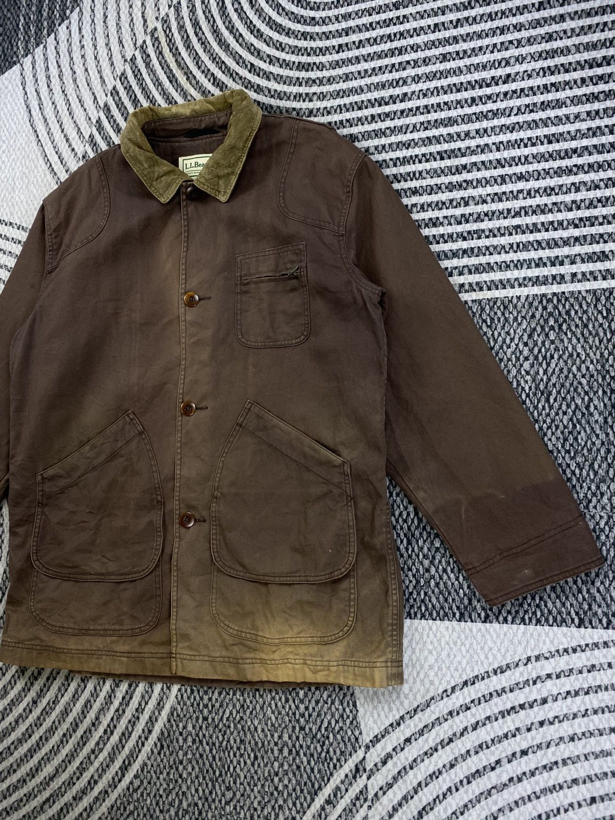 L.L. Bean 🔥RARE Vintage L.L.Bean Faded Workwear Chore Jacket Size US XL / EU 56 / 4 - 4 Thumbnail