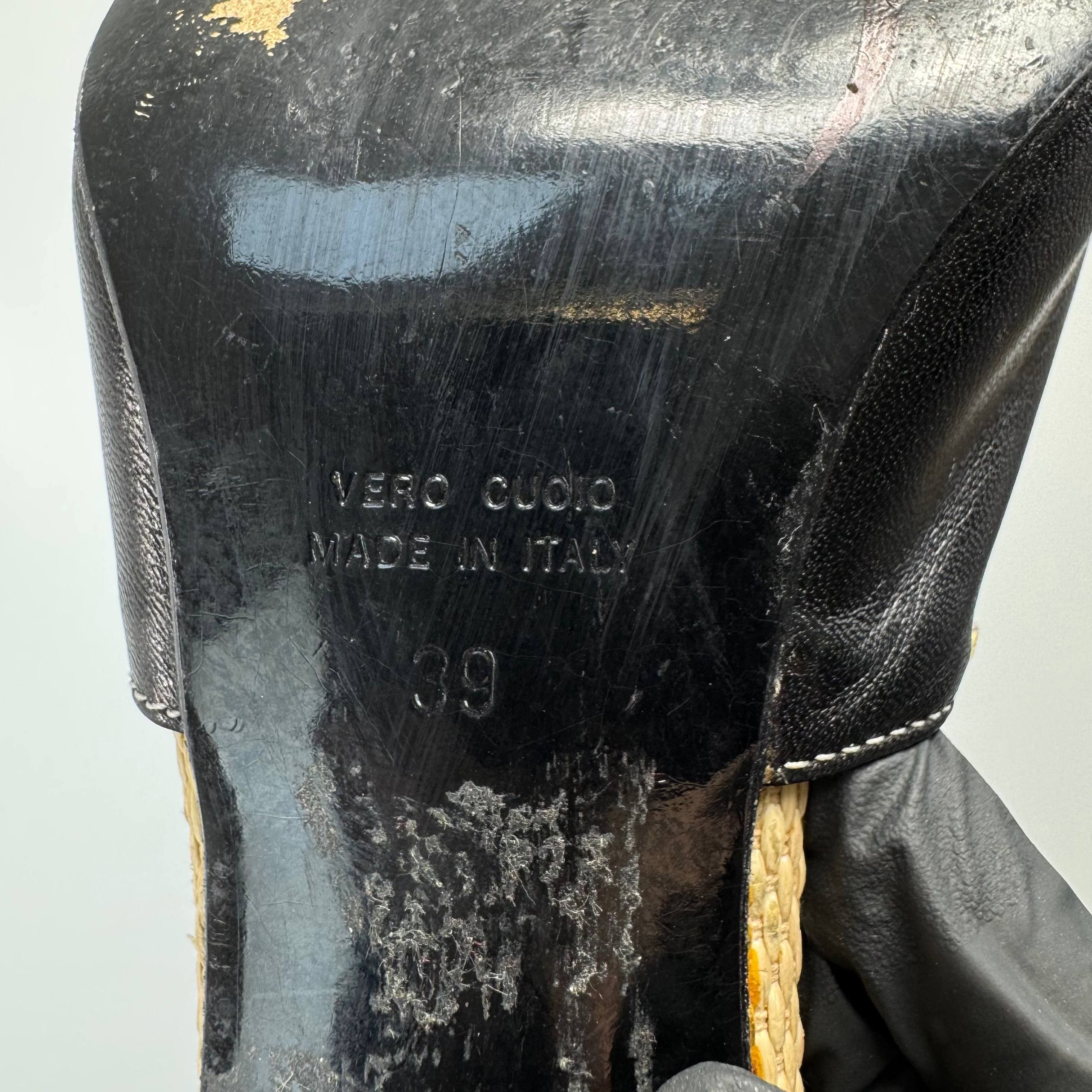 Other Gianni Ferrante Leather Slingback Heels Black EU 39 Womens Size US 9 / IT 39 - 11 Thumbnail