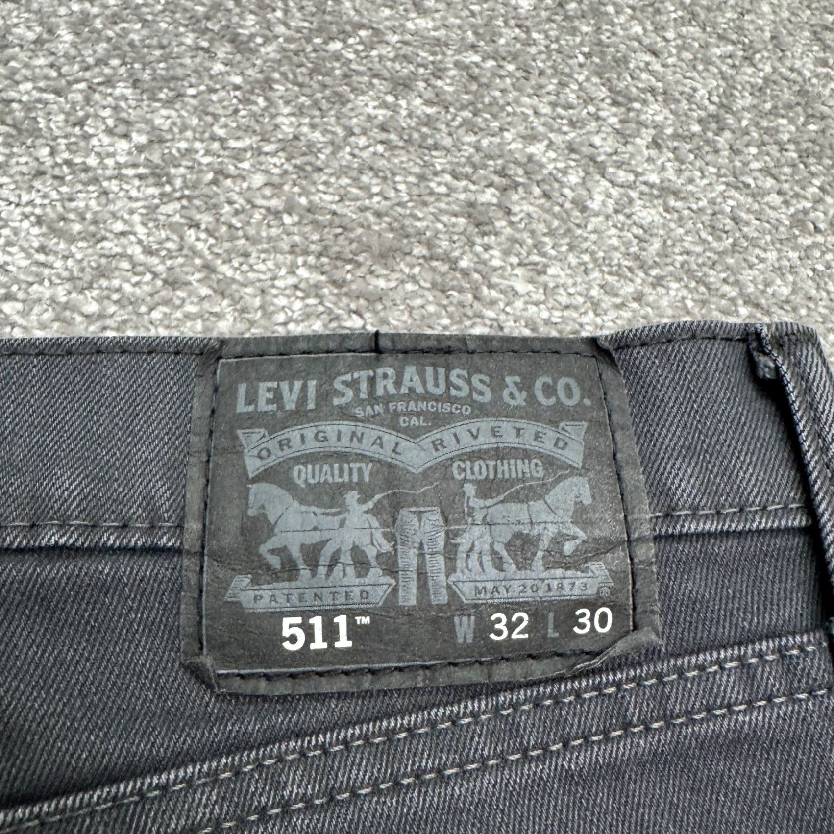 Levi's Levi's 511 Slim Fit Jeans Mens 32x30 Dark Gray Denim 5-Pocket Straight Casual Size US 32 / EU 48 - 6 Thumbnail