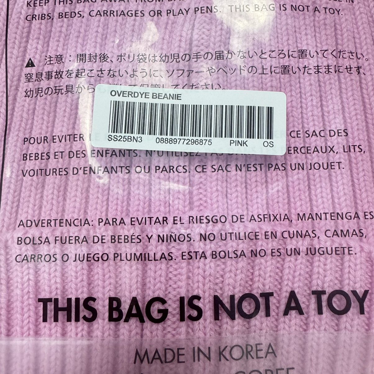 Supreme Supreme Overdyed Beanie Pink Small Box Size ONE SIZE - 4 Thumbnail