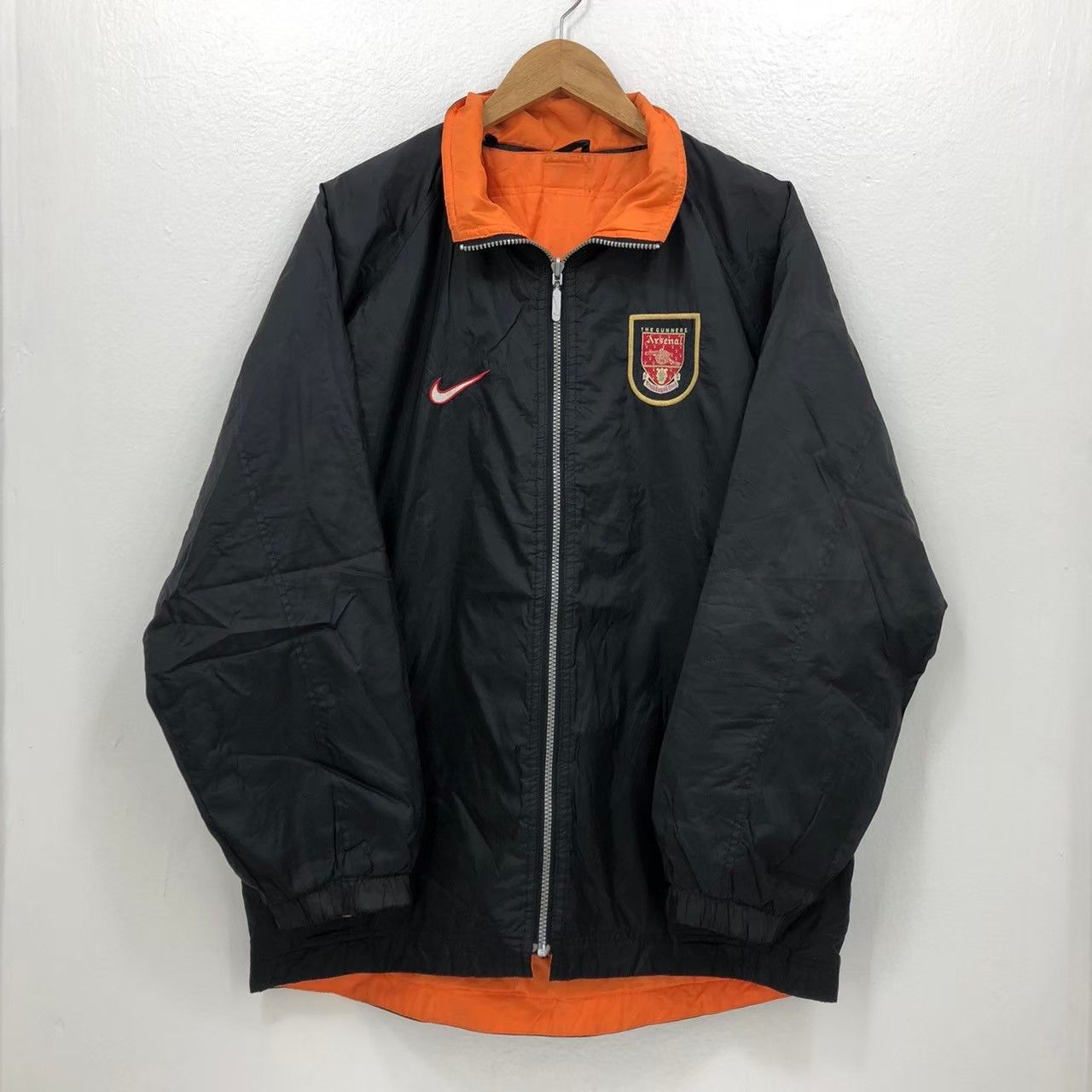 Nike × Vintage Vintage 90's NIKE ARSENAL Jacket Reversible BN Size US L / EU 52-54 / 3 - 3 Thumbnail