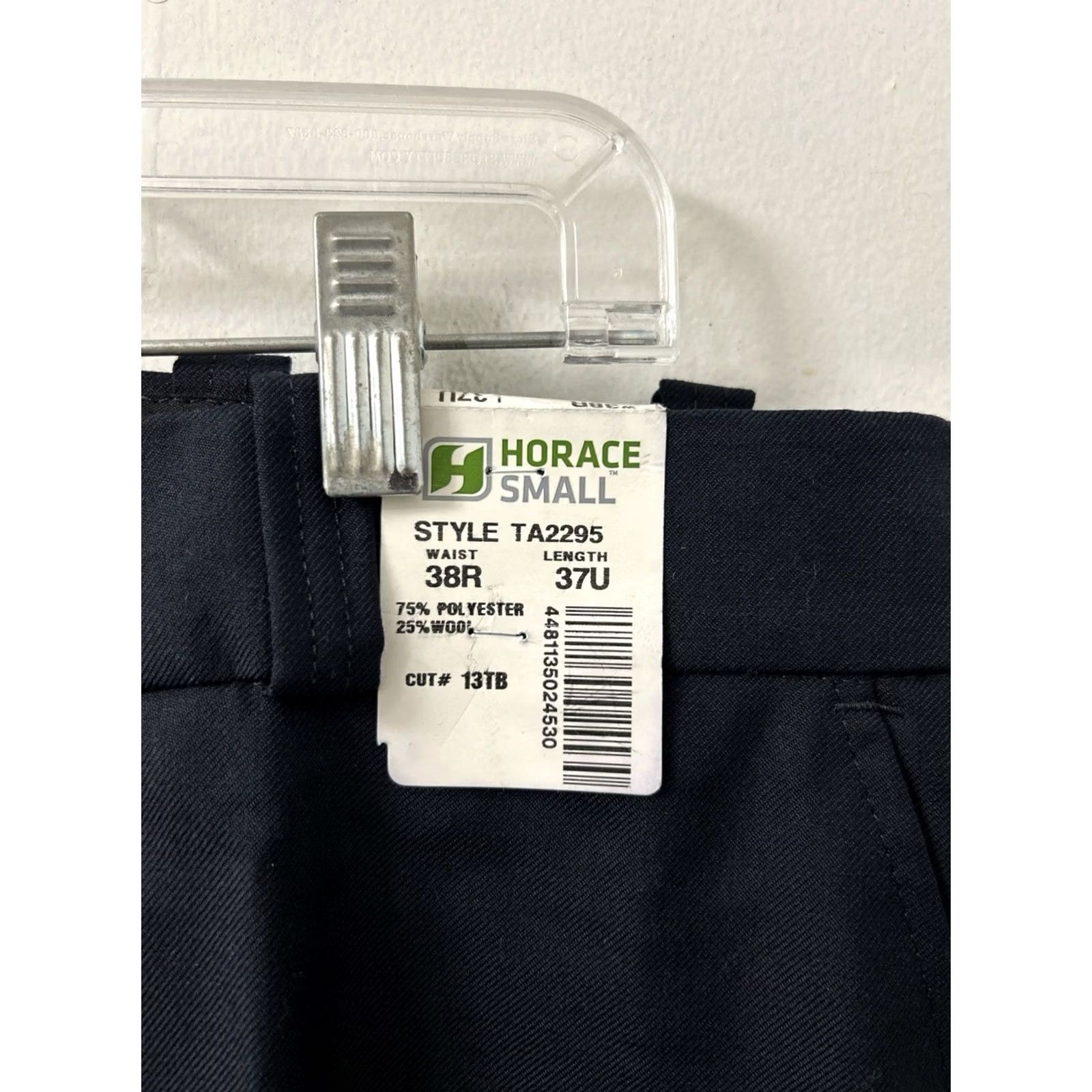 Vintage VINTAGE Horace Small Work Pants Mens 38x30 Navy Blue Wool Polyester NWT Uniform Pants Mens Blue 90s? Size US 38 / EU 54 - 4 Thumbnail