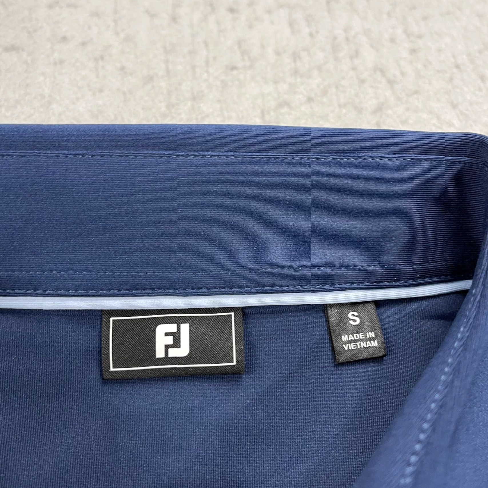 Footjoy FootJoy Polo Shirt Mens Small Blue Global Golf Post Logo Lisle Stretch NWT Size US S / EU 44-46 / 1 - 5 Thumbnail